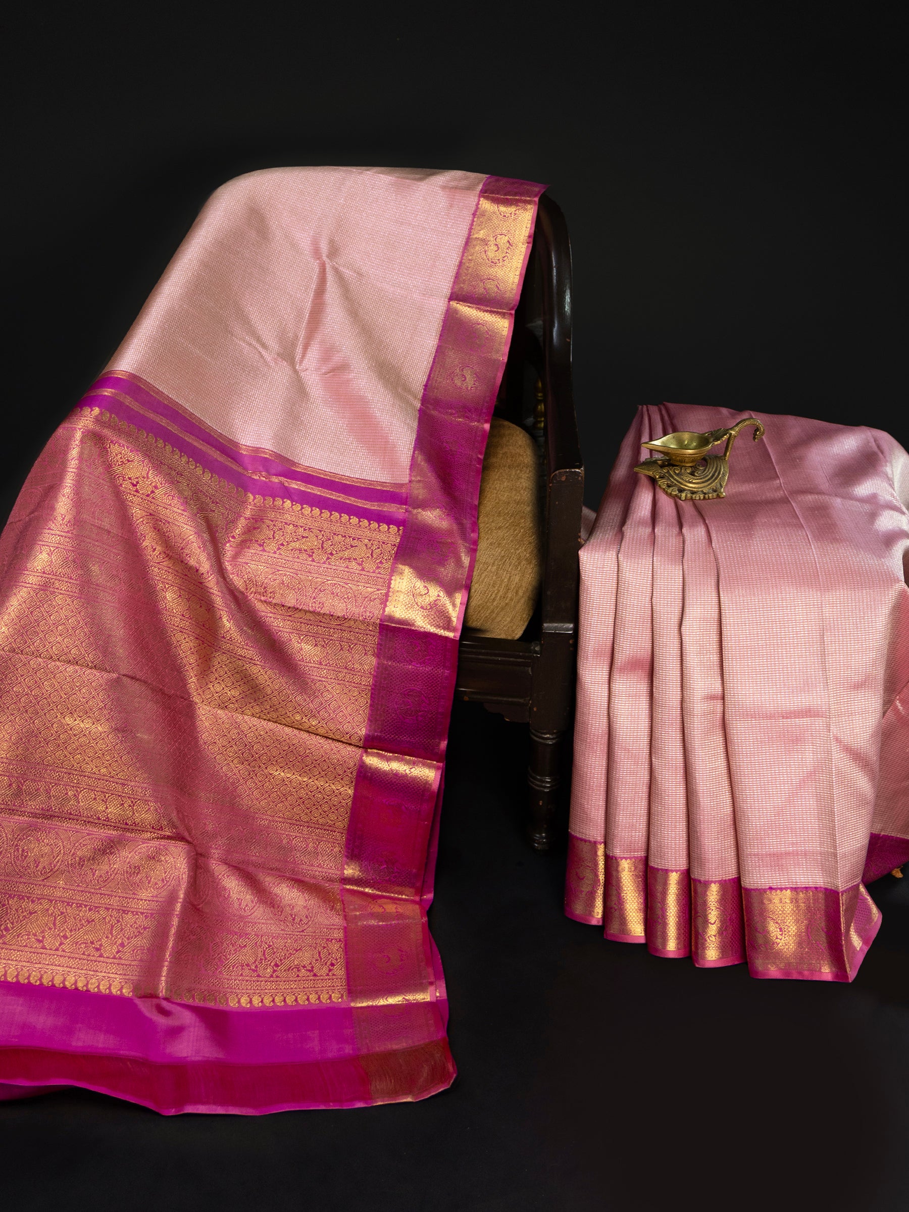 Tissue Oosi Korvai / Bridal Kanjipuram Silk Saree CLSA3617