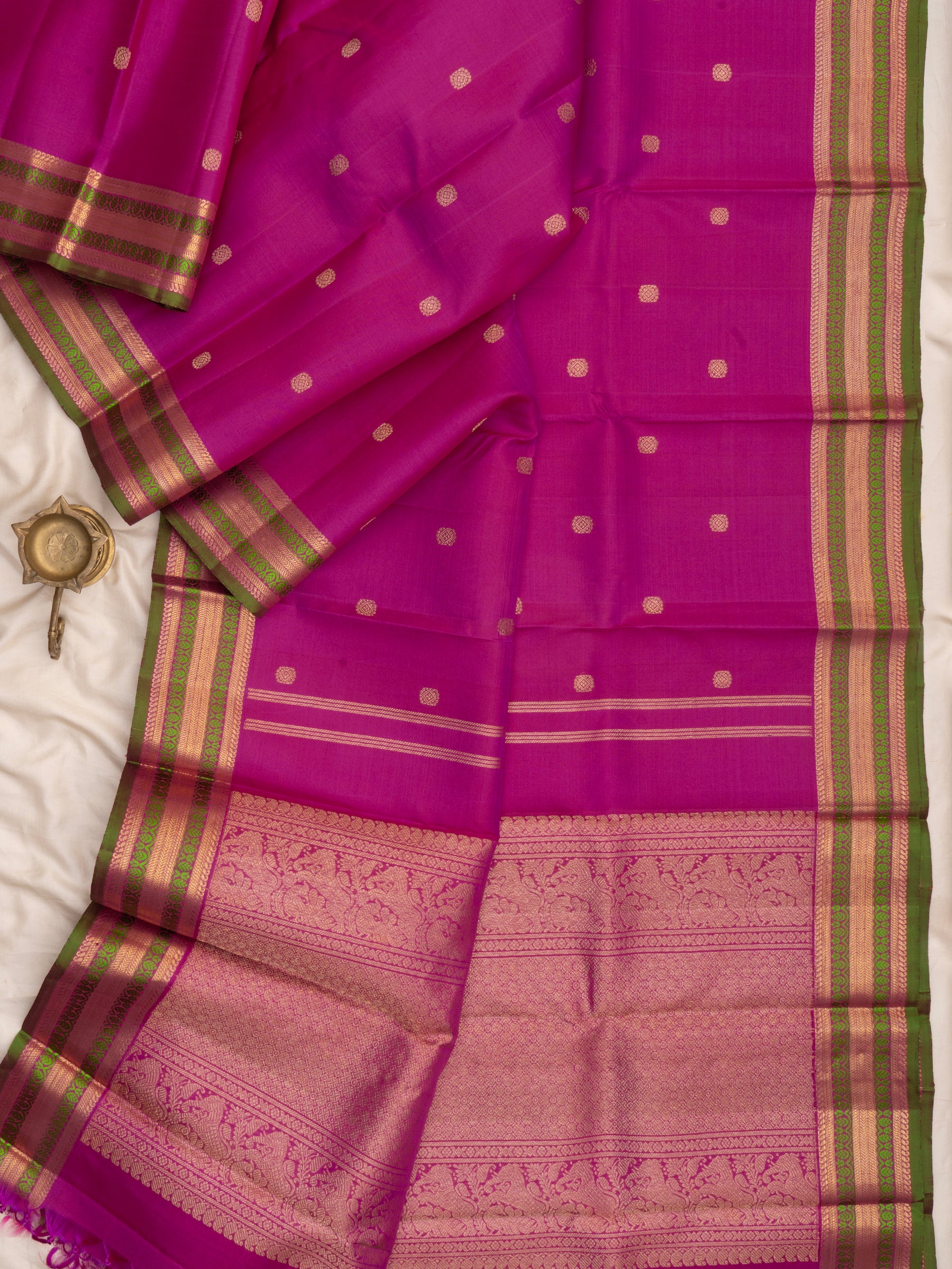 Pink varisapet border/ Kanjipuram Silk Saree CLSA6193