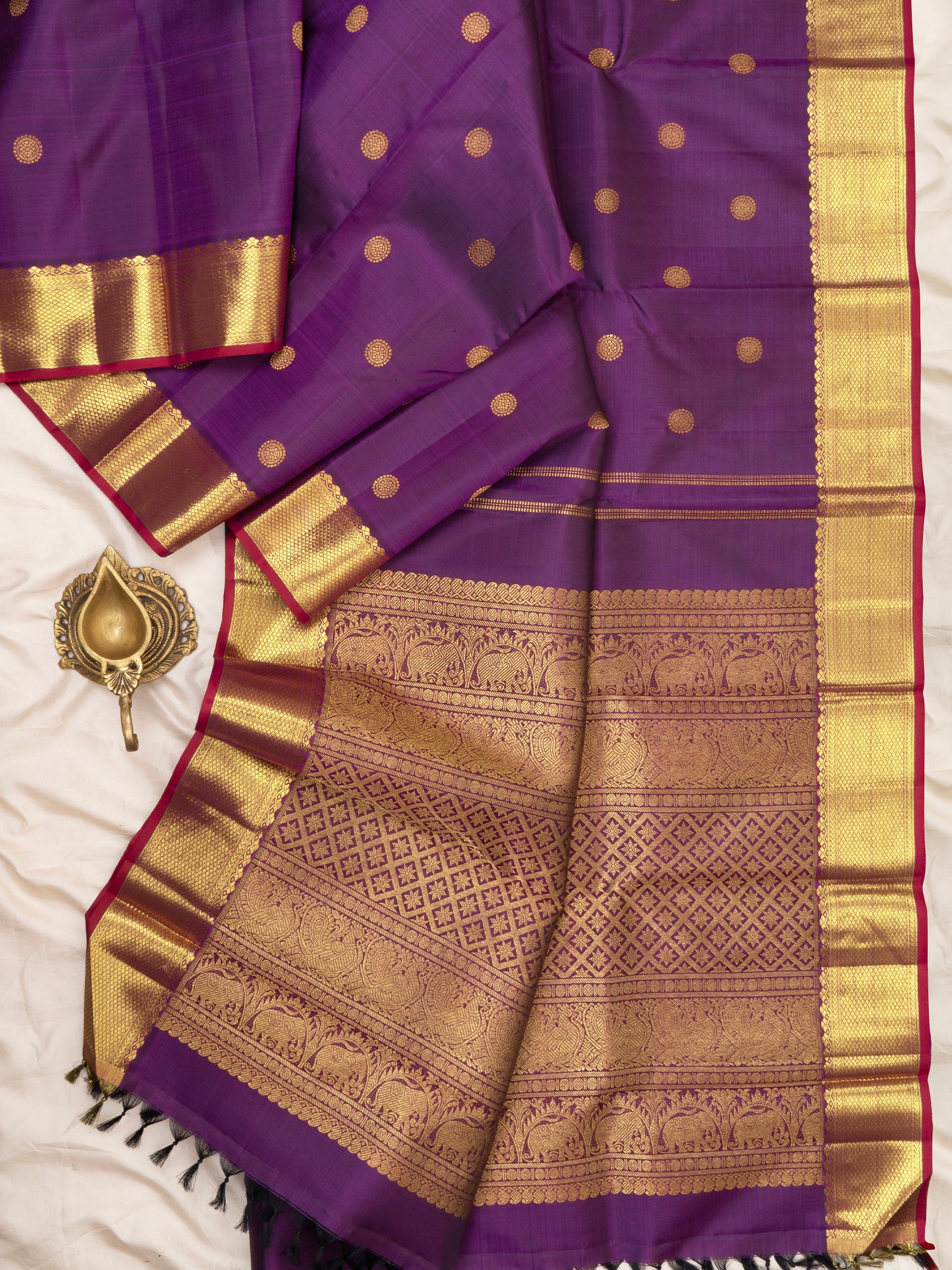 Vadamalli getti border / Kanjipuram Saree CLSA6307