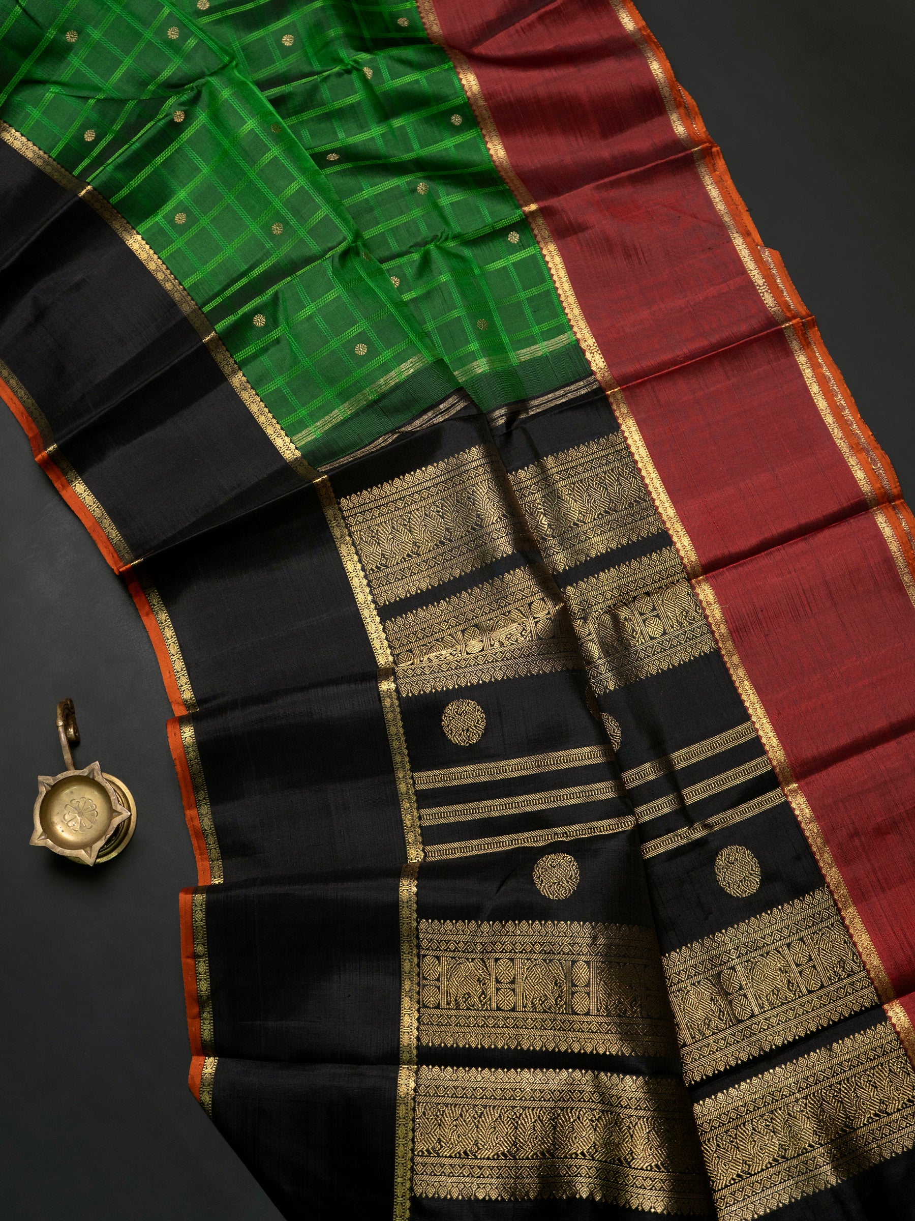 Ganga Jamuna pure Kanjipuram Silk Saree CLSA6322