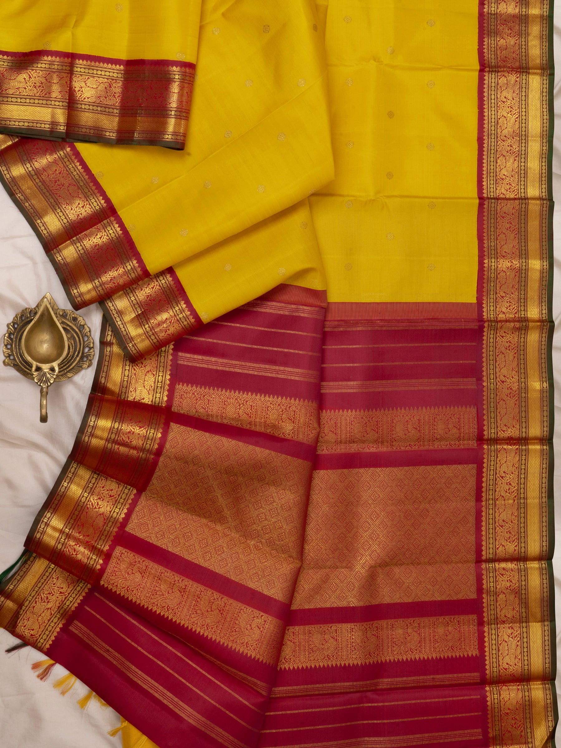 Yellow Korvai / Kanjipuram Saree CLSA6762