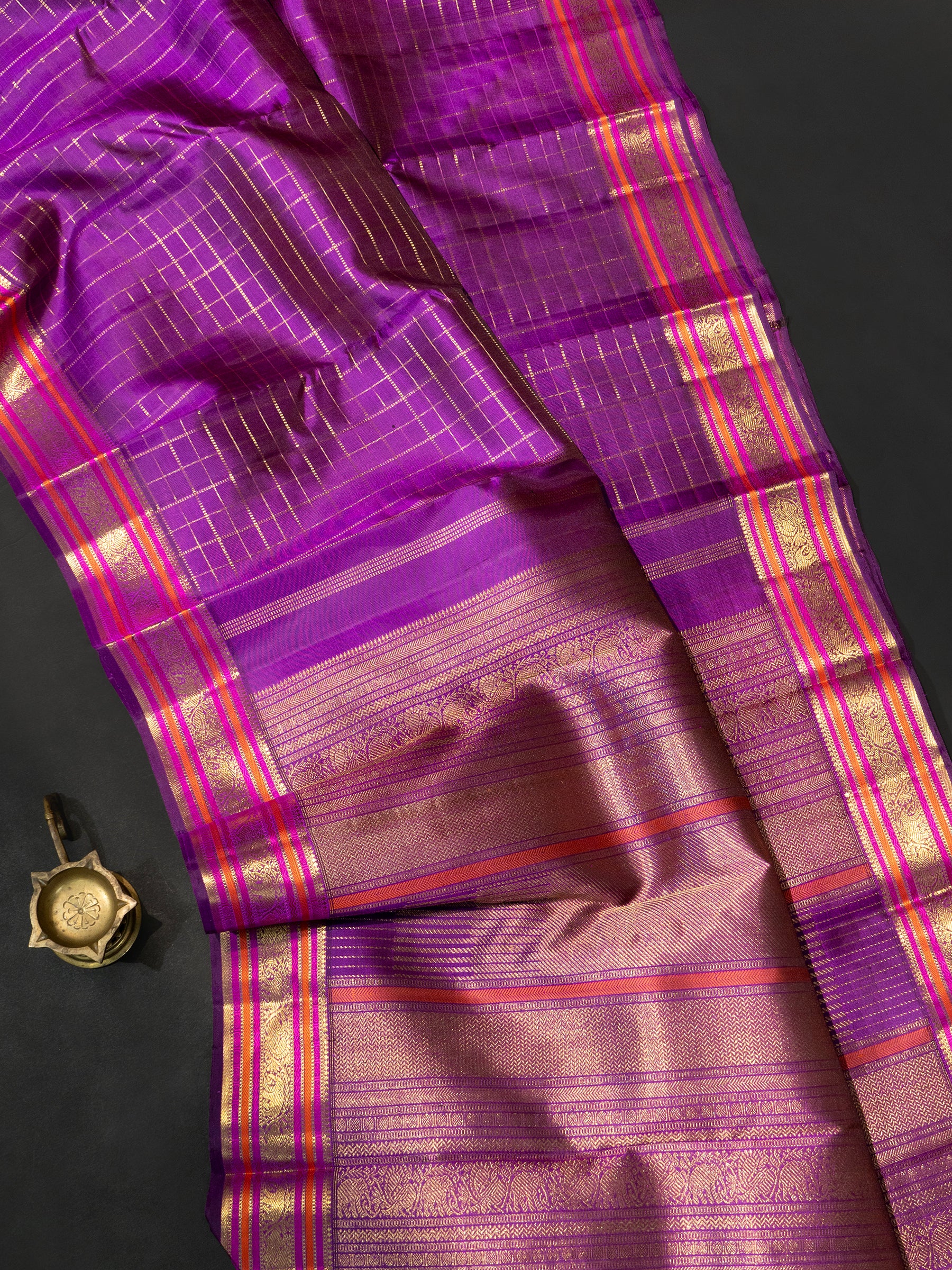 Bridal edit vadamalli Zari Kattam / Kanjivaram Saree CLSA8252