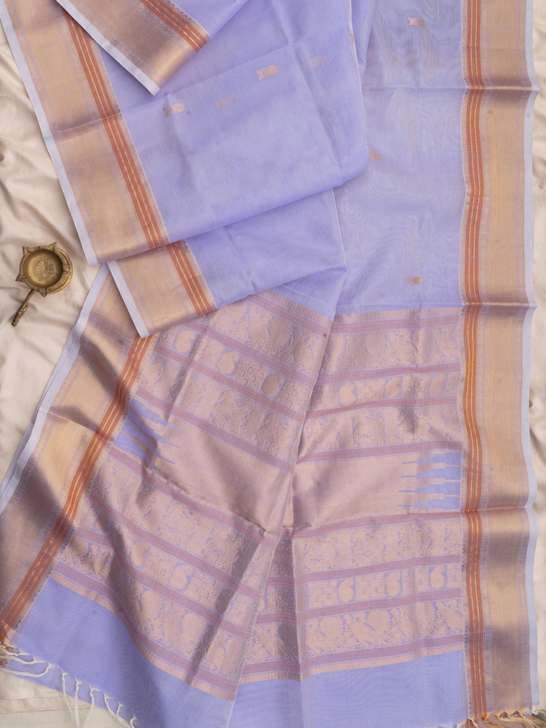 Paste lavender/ Silk Cotton Saree CLSA7246