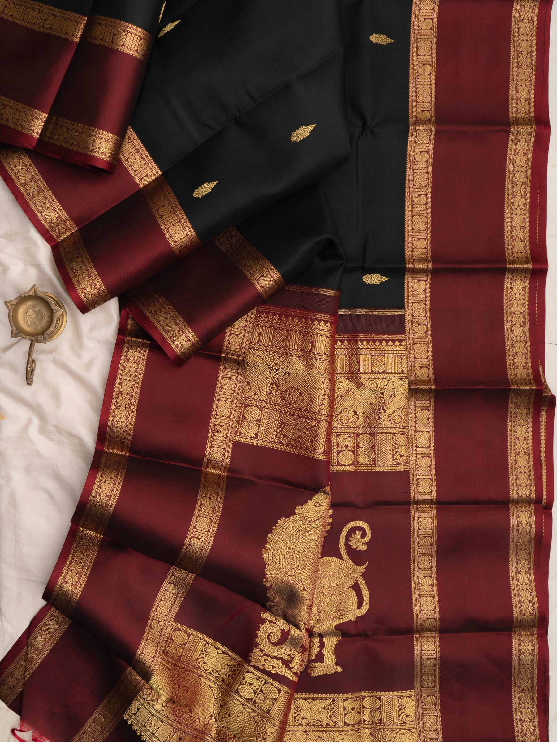 Black and Araku rettapet border/Special Edition Silk CLSA10302