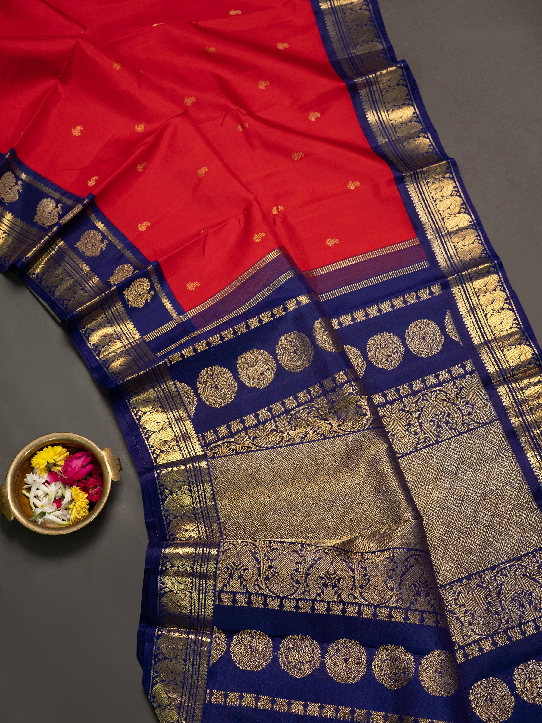 Red Korvai / Kanjipuram Silk Saree CLSA8990