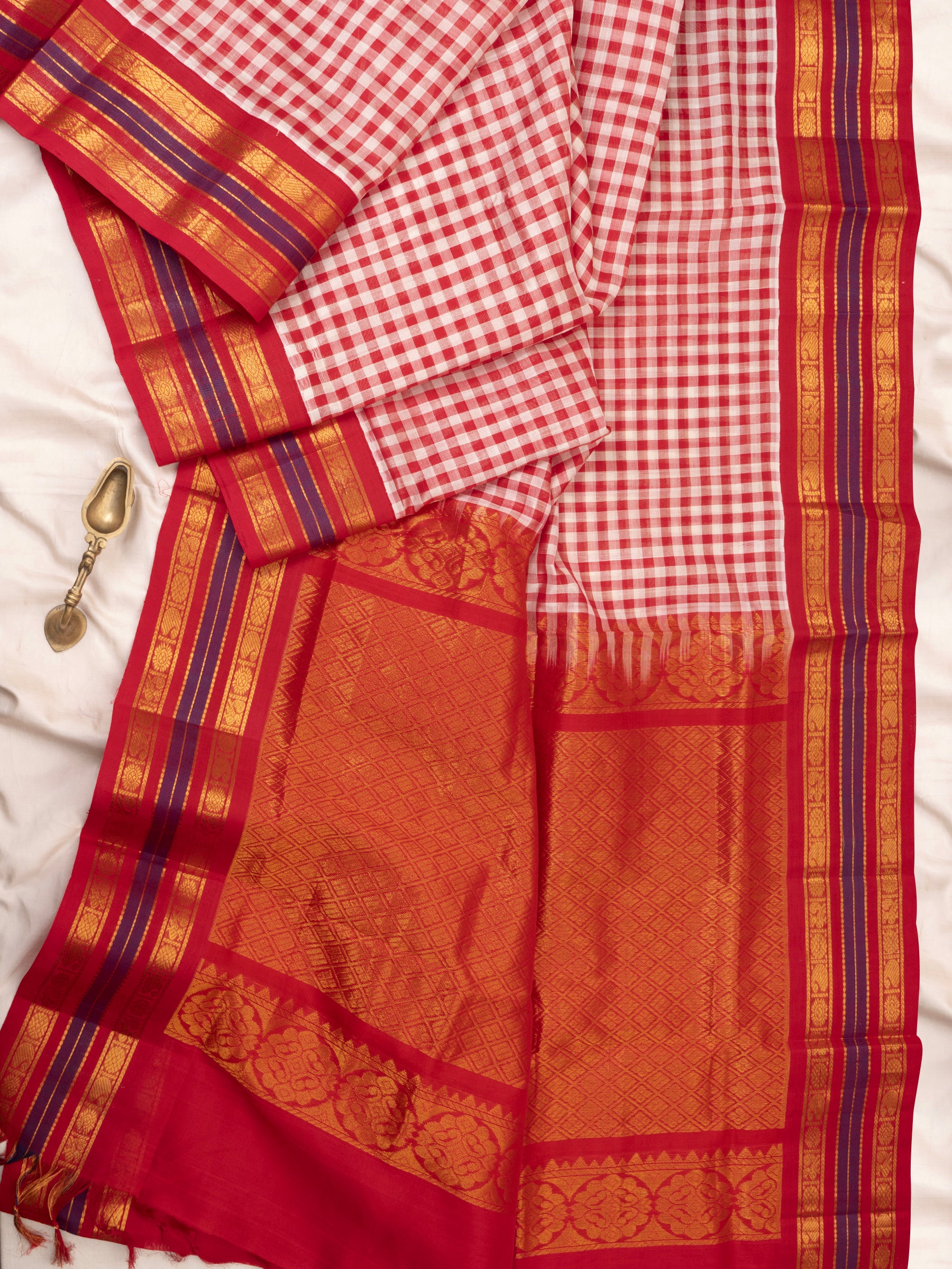 Kattam and Korvai Silk Cotton Saree CLSA9267