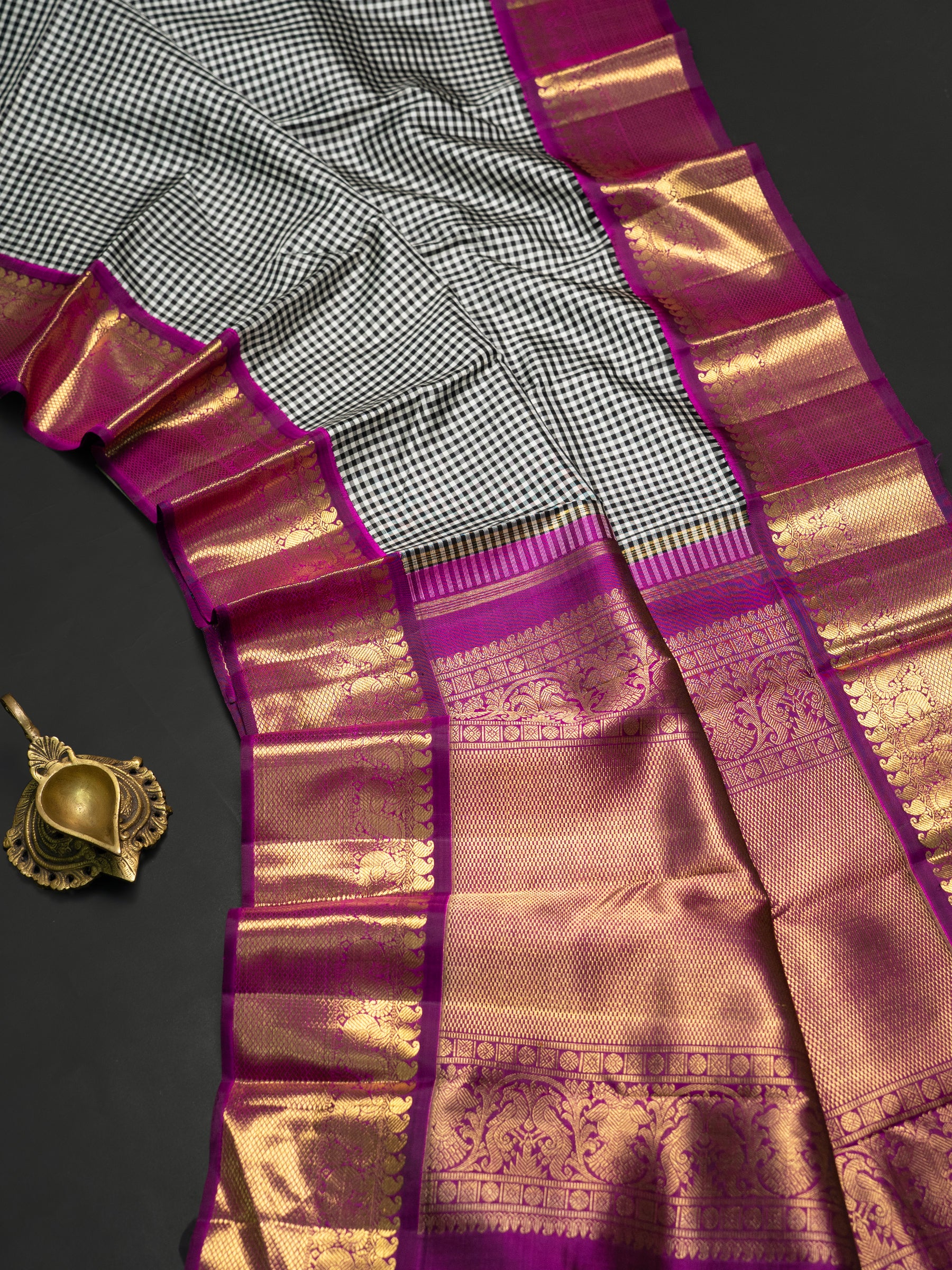 Kasa kasa kattam Korvai / Kanjipuram Silk Saree CLSA9317