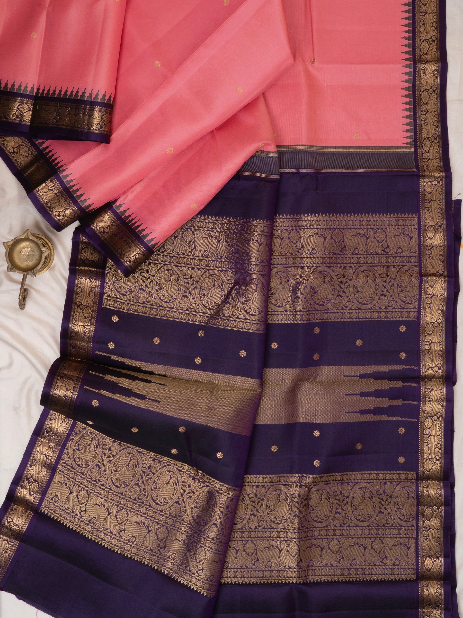 Pink and deep purple small border / Special Edition Silk CLSA9835