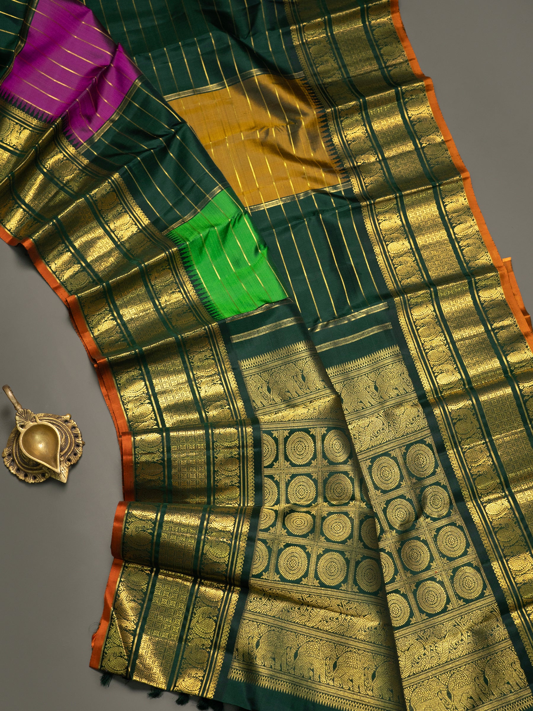 Vintage style Paalum pazhamum Korvai / Kanjipuram Silk Saree CLSA11642