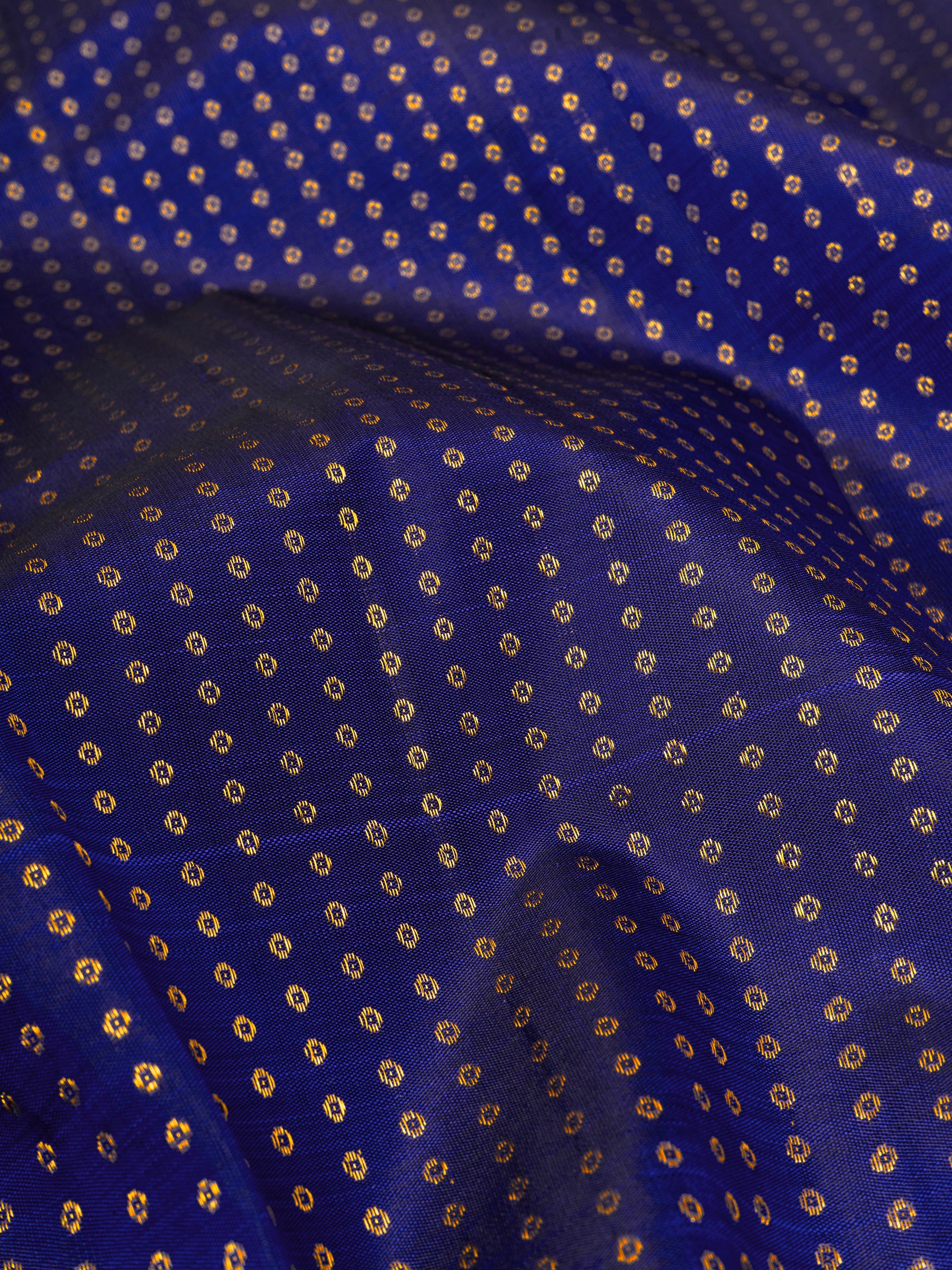 Blue zari butta / Blouse fabric