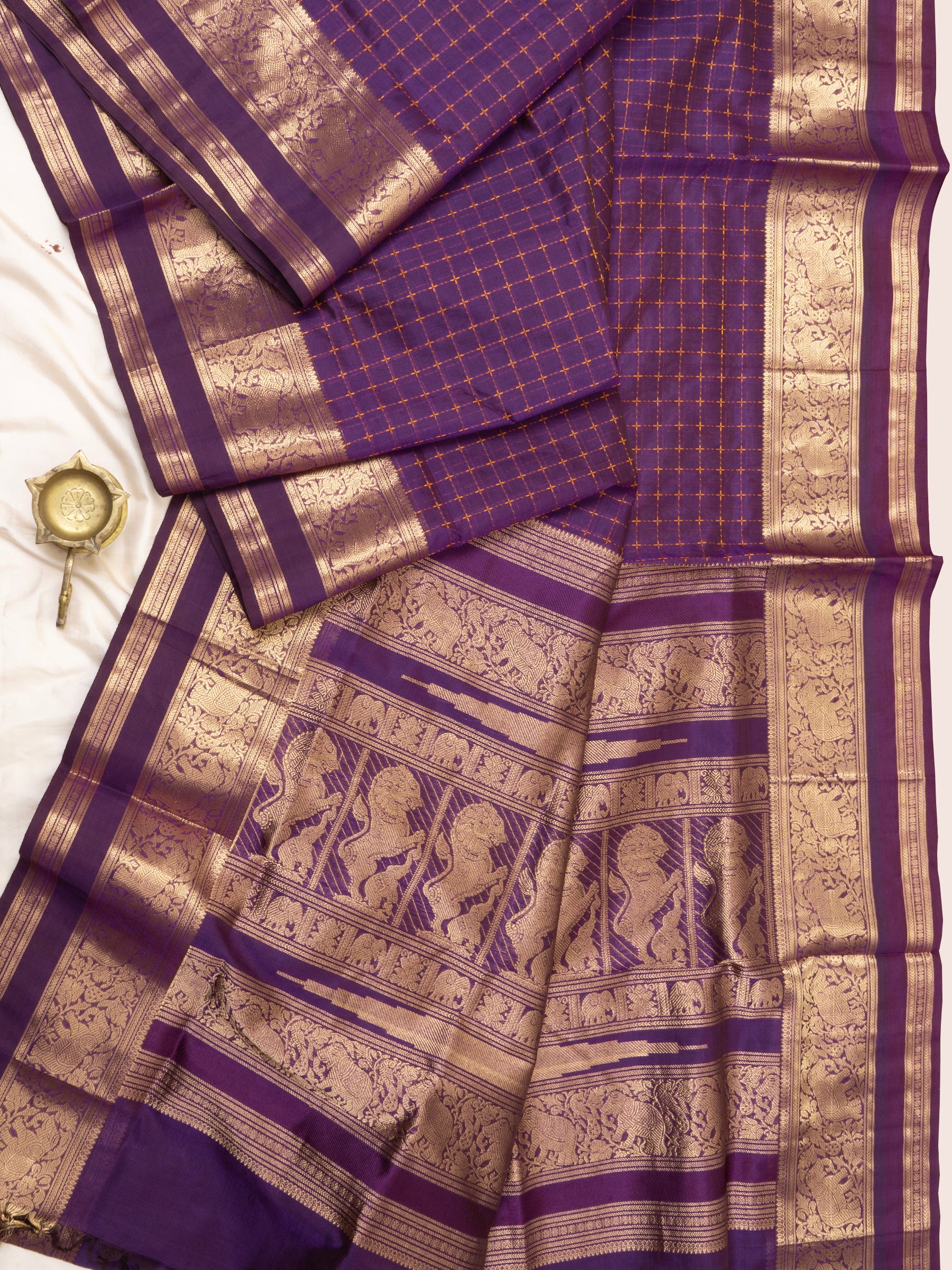 Purple plus butta/ Silk Cotton