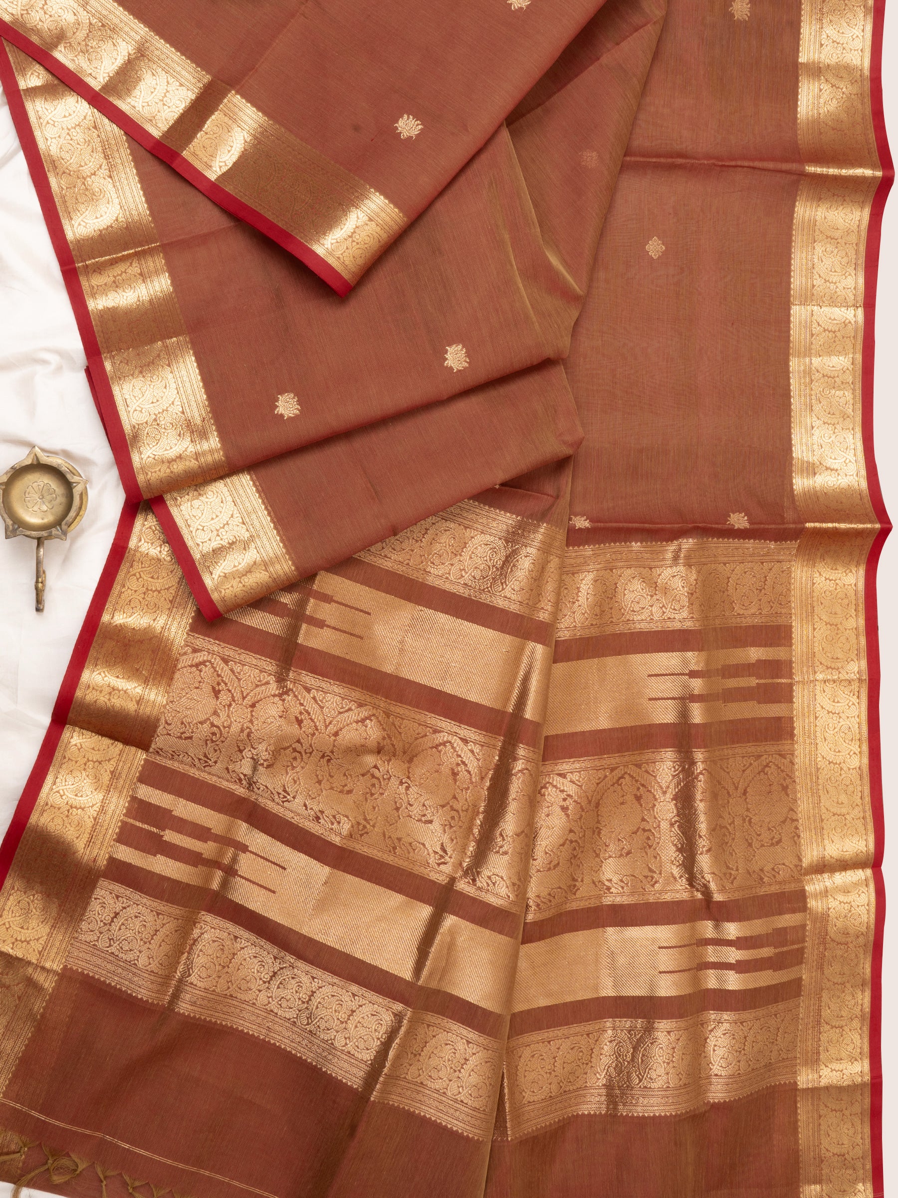 Mustard shot red / Silk Cotton