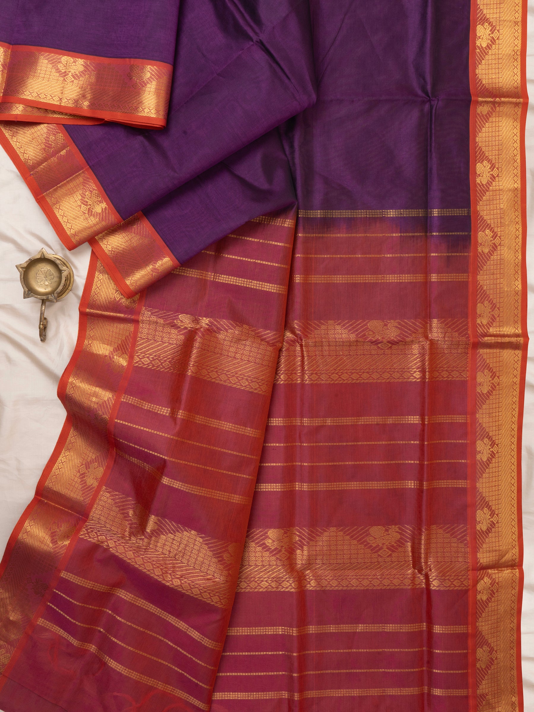 Vadamalli and dusky pink/ Silk Cotton Saree CLSA6051