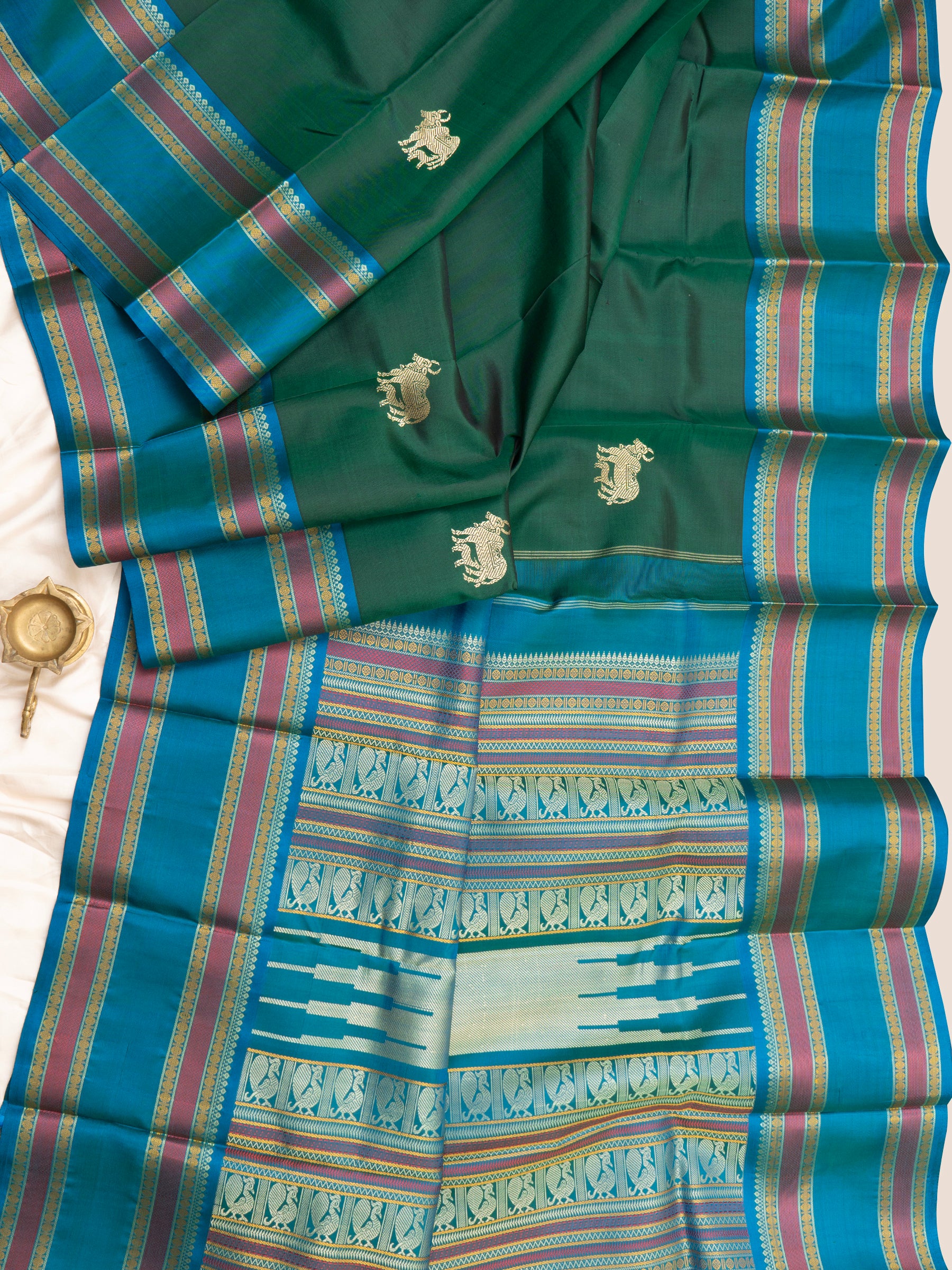 Green komatha butta/special edition kanjipuram silk CLSA2747