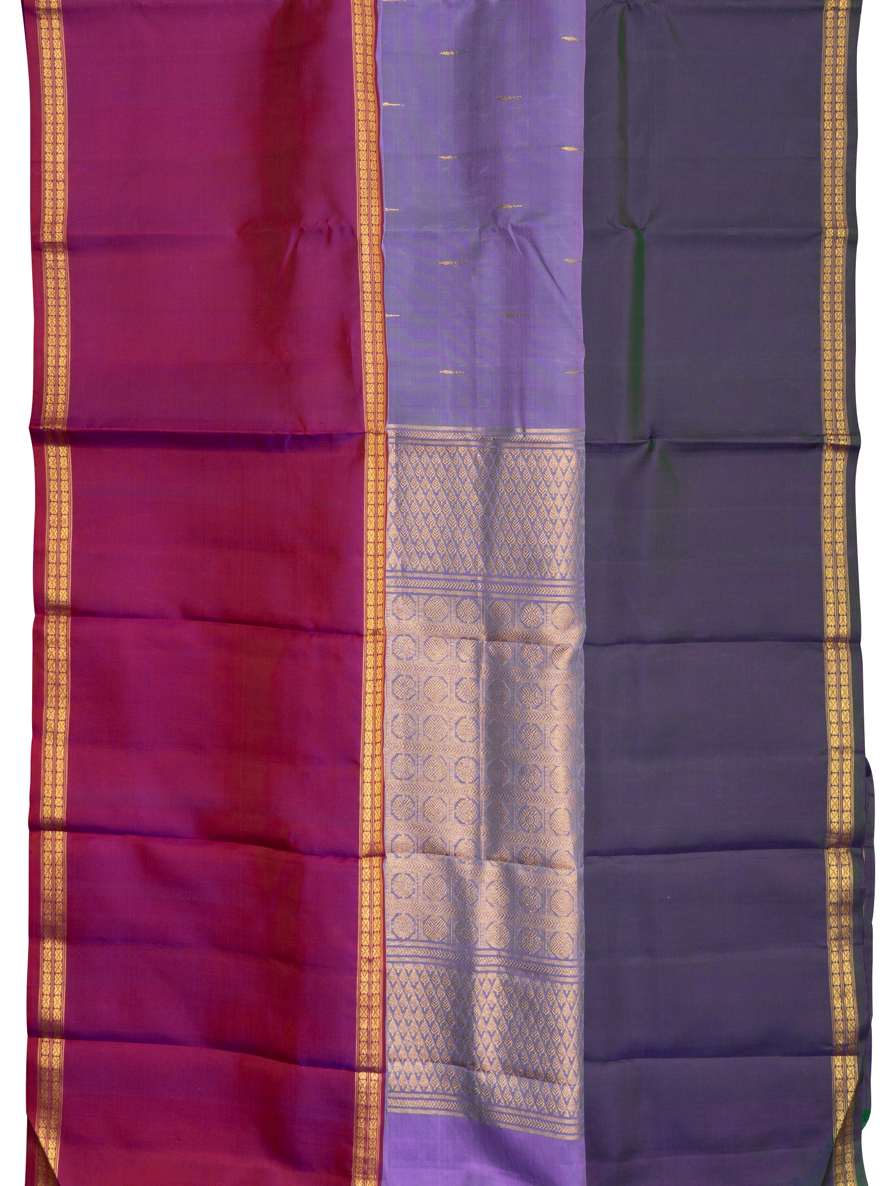 Lavender mubbagam ganga jamuna/ Arani Silk Saree CLSA10845