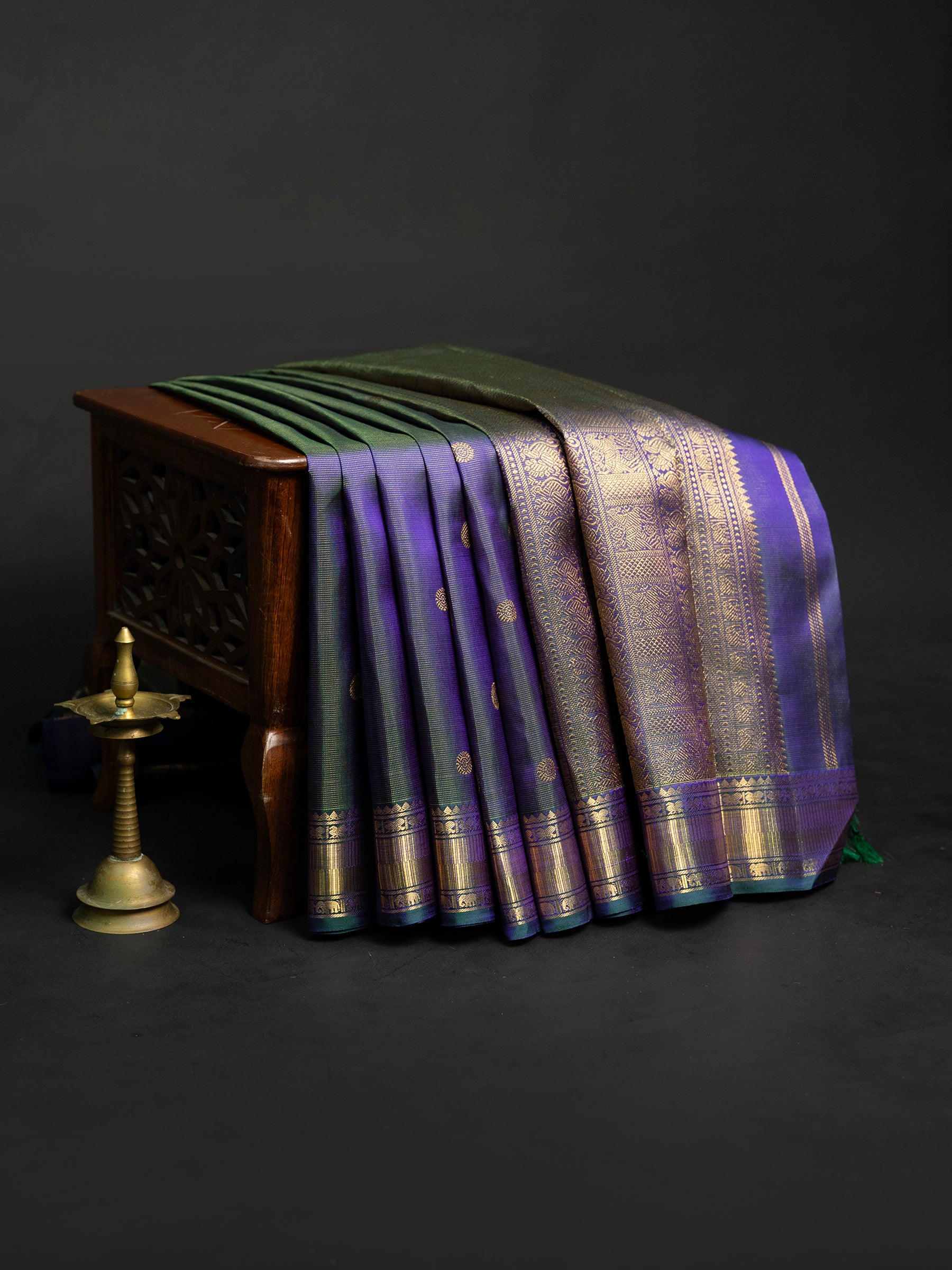 Mayilkazhuthu vairaoosi Kanjipuram Silk Saree CLSA9909