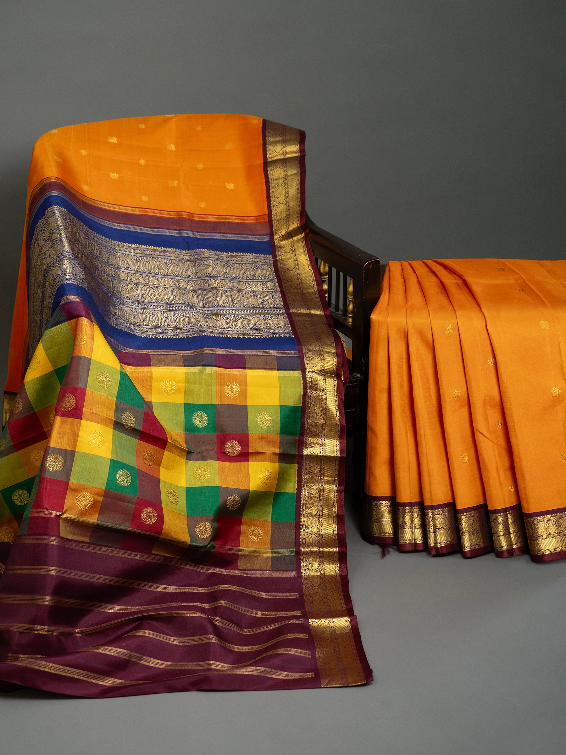 Triple Palla with Korvai / Kanjipuram Silk Saree CLSA10959