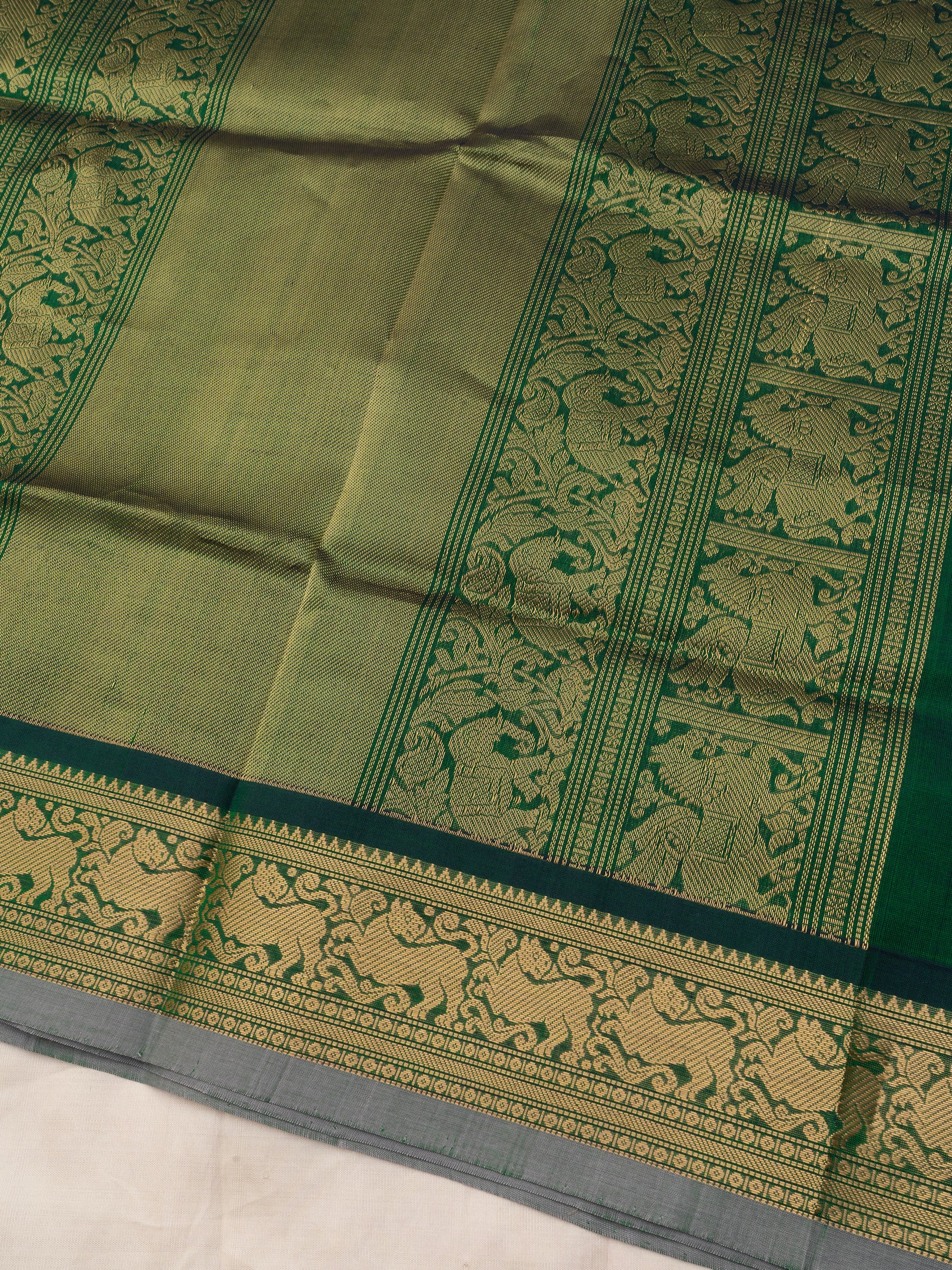 Green maan butta/ Silk Cotton Saree CLSA10192