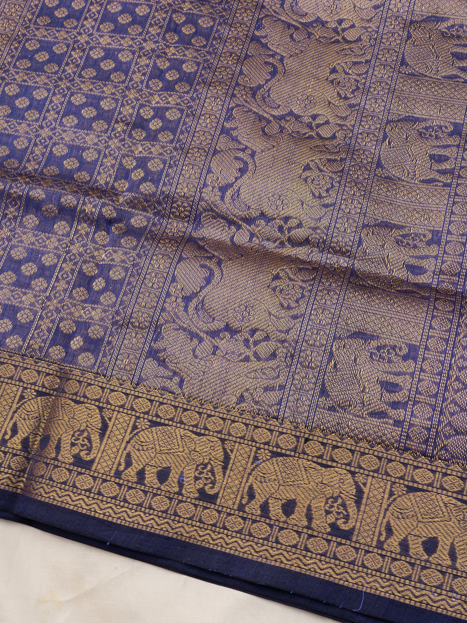 Lavender veldhari / Silk Cotton Saree CLSA10198