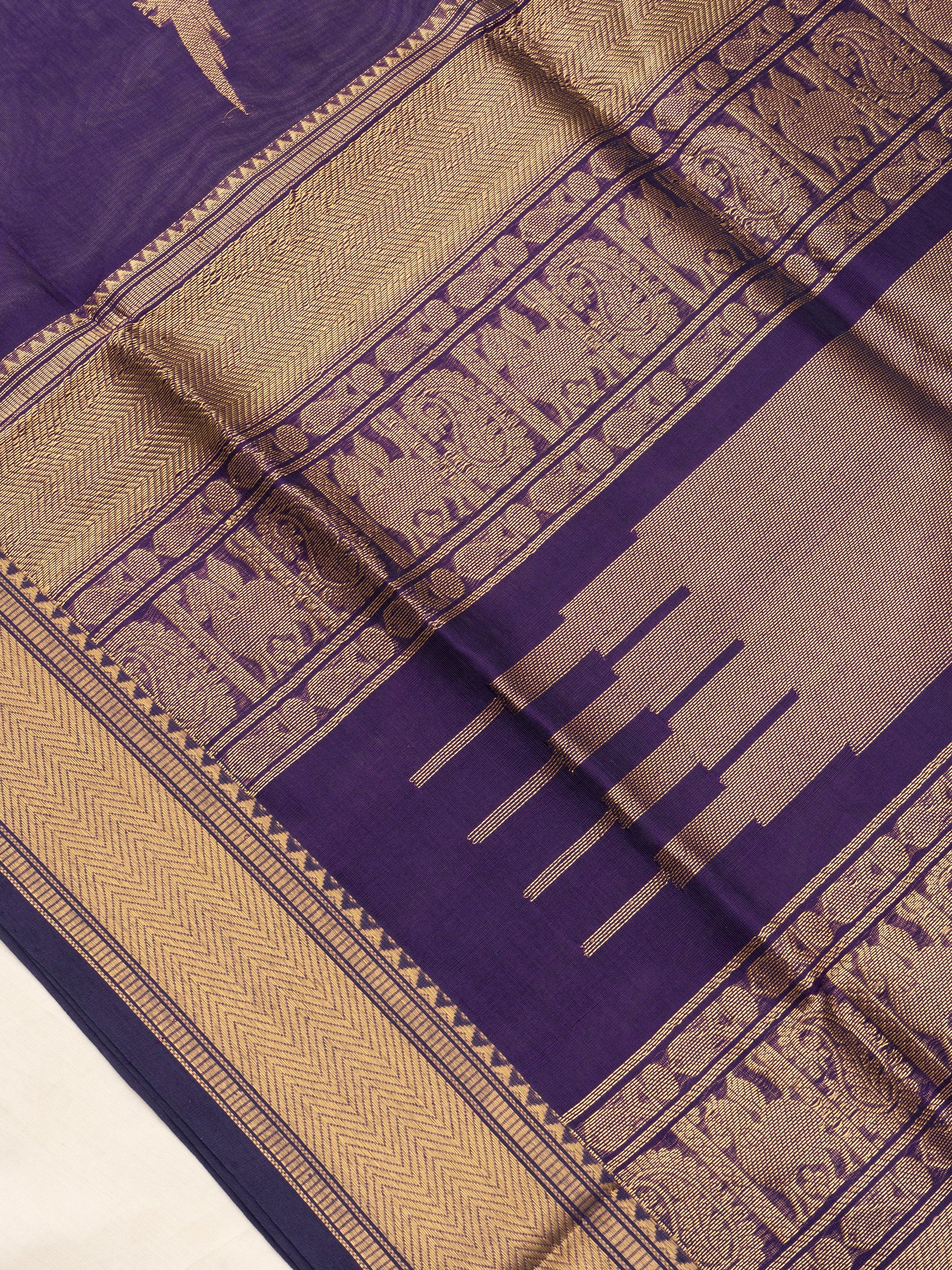 Deep violet body kili butta/ Silk Cotton CLSA10229