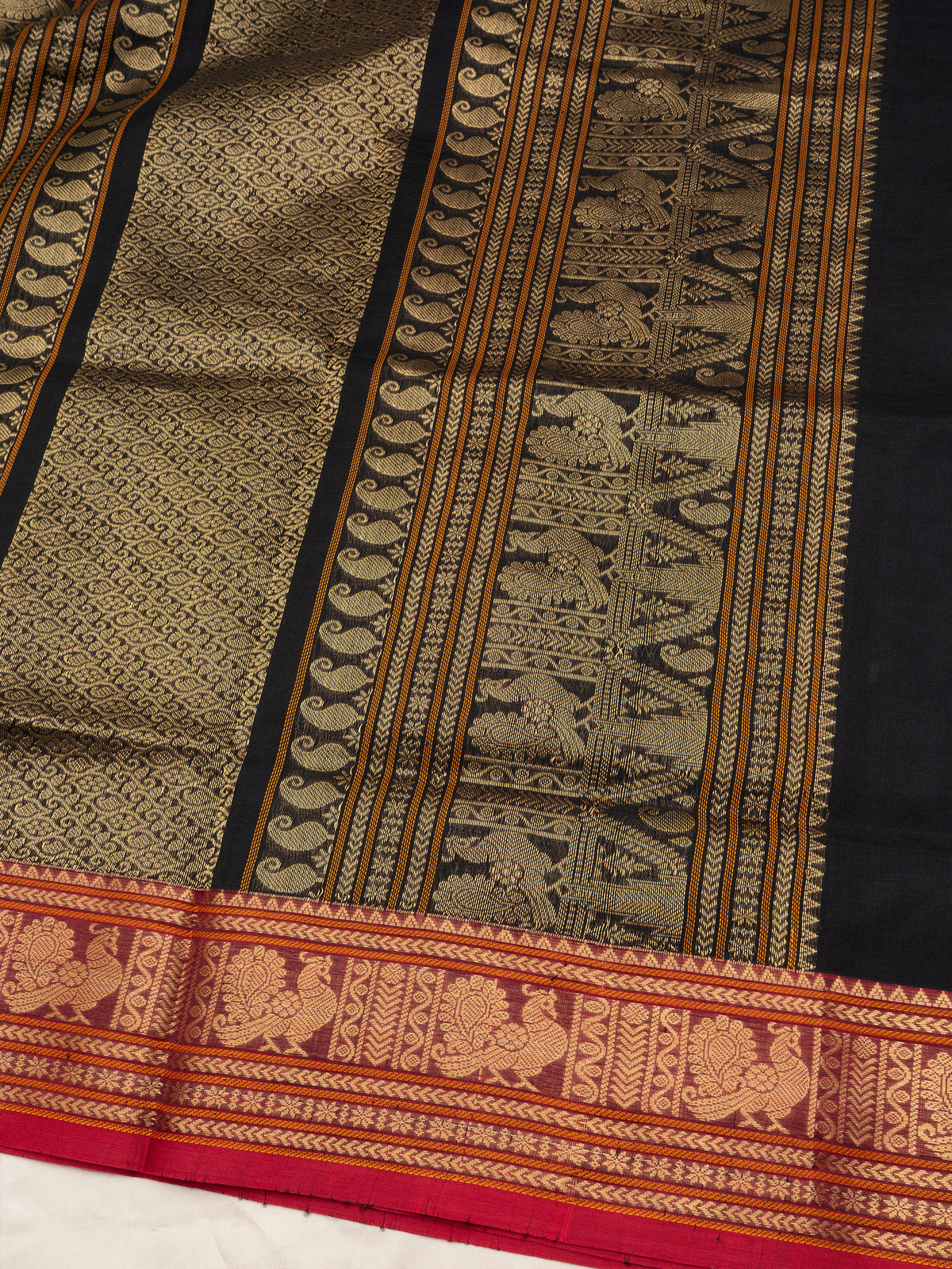 Black lakshambutta/Silk Cotton Saree CLSA10269