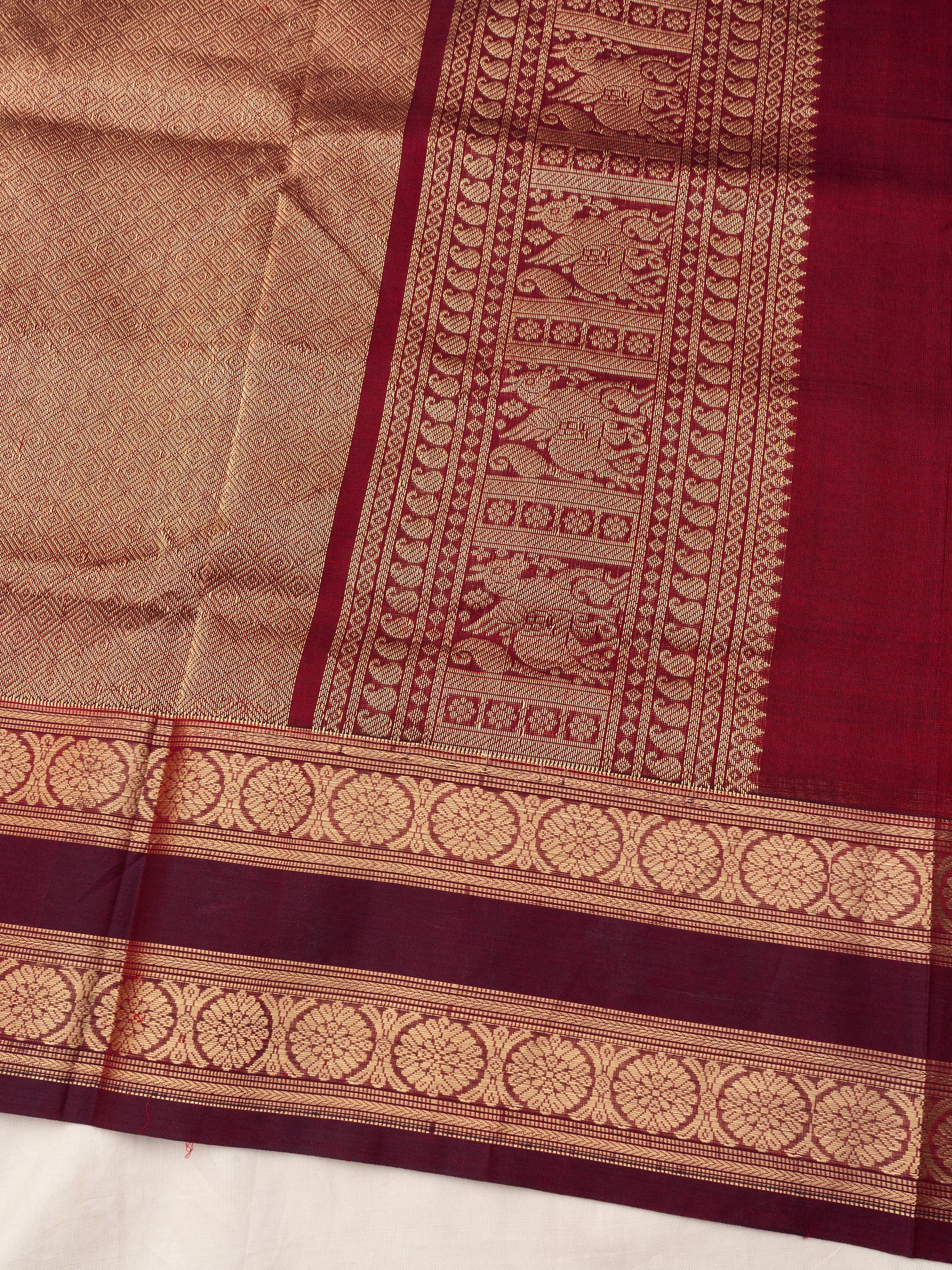 Araku kattam iruthalaipakshi butta/ Silk Cotton Saree CLSA10288