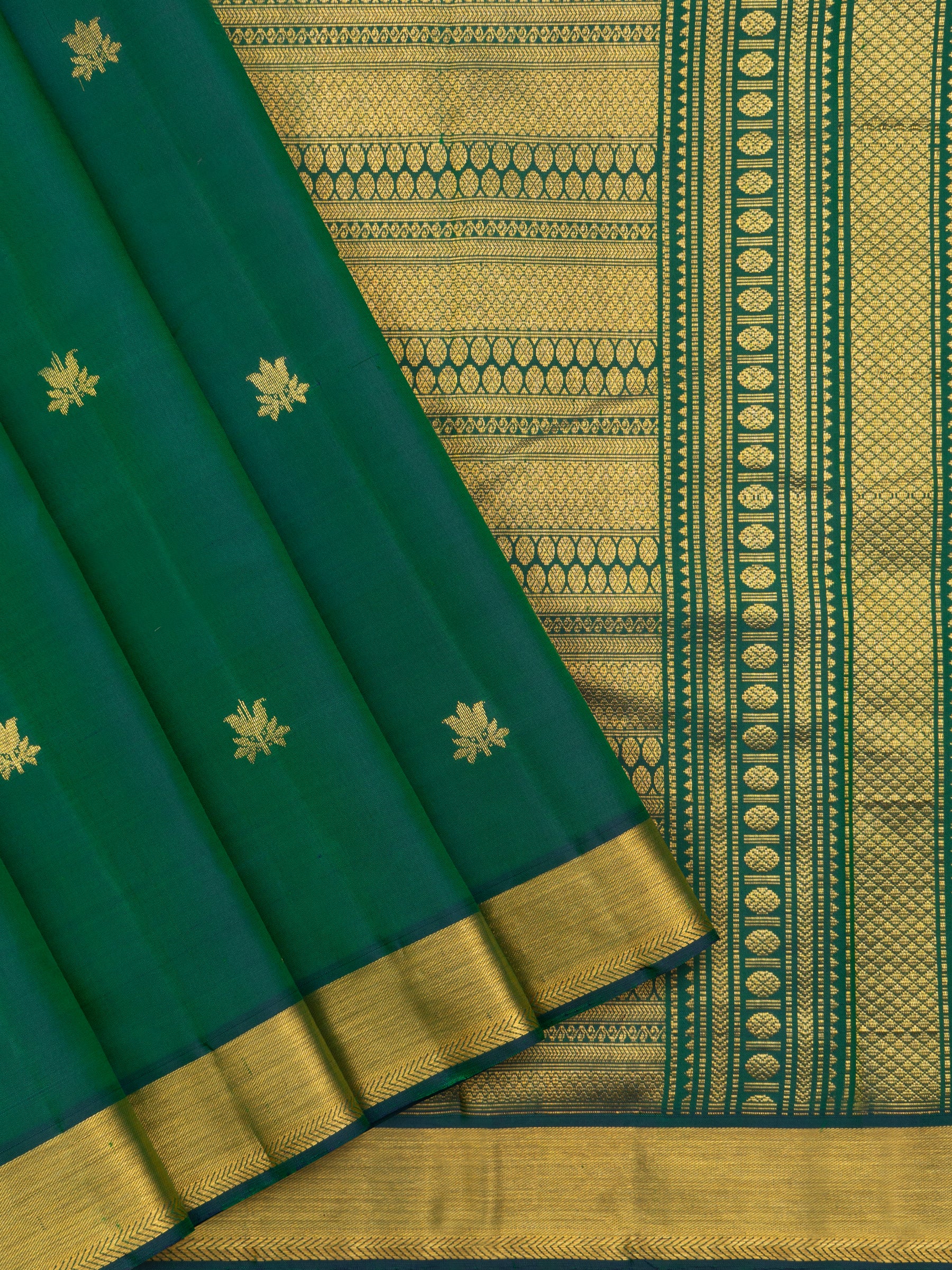 Green Lotus butta /Arani Silk Saree CLSA10839