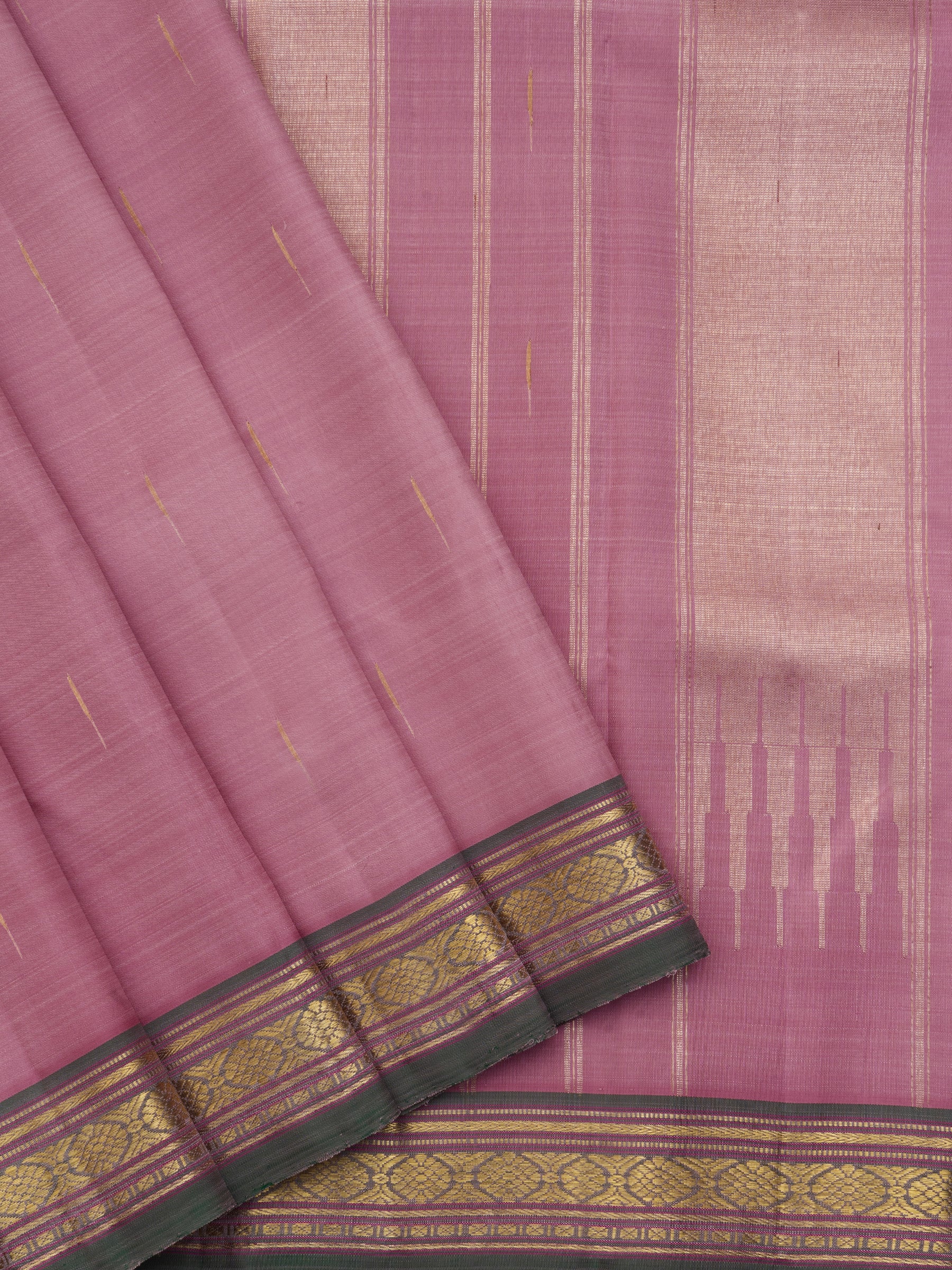 Lotus pink malli moggu butta/Arani Silk Saree CLSA10844