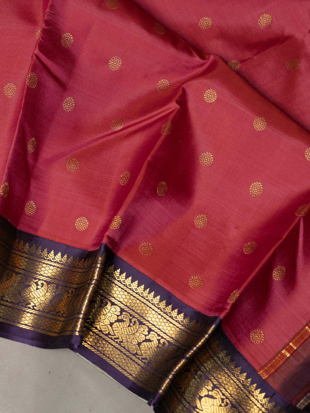 Kanagambaram Korvai :Kanjipuram Silk Saree CLSA10967