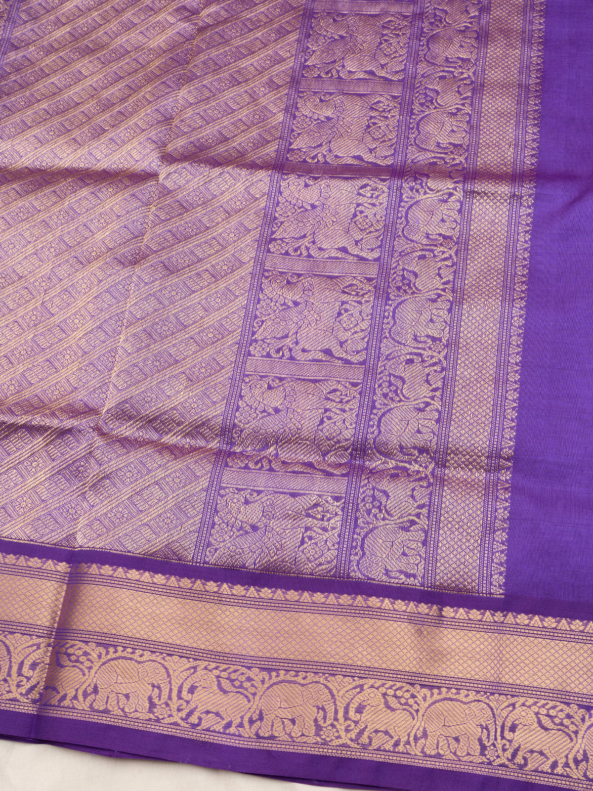 Lavender veldhari/ Premium Silk Cotton Saree CLSA11853