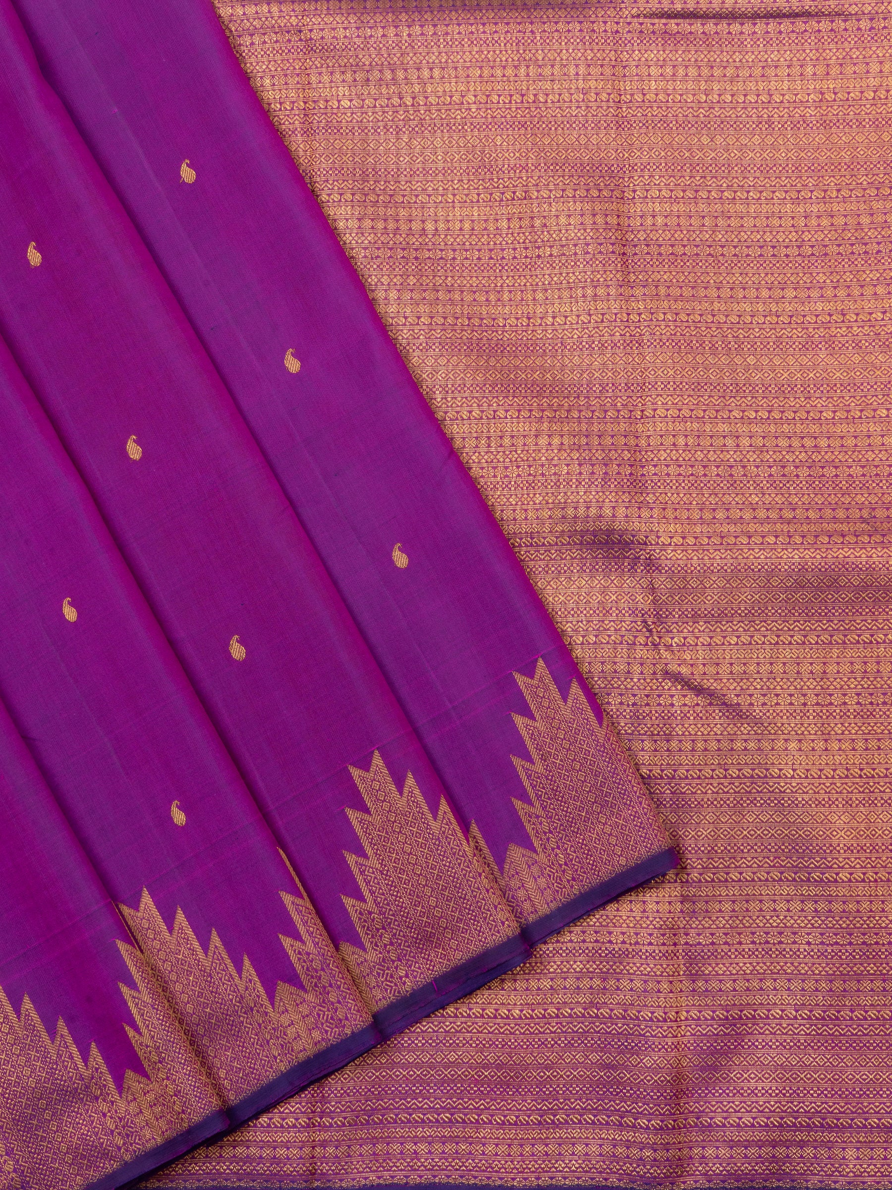 Vadamalli temple border/ Arani Silk Saree CLSA2596
