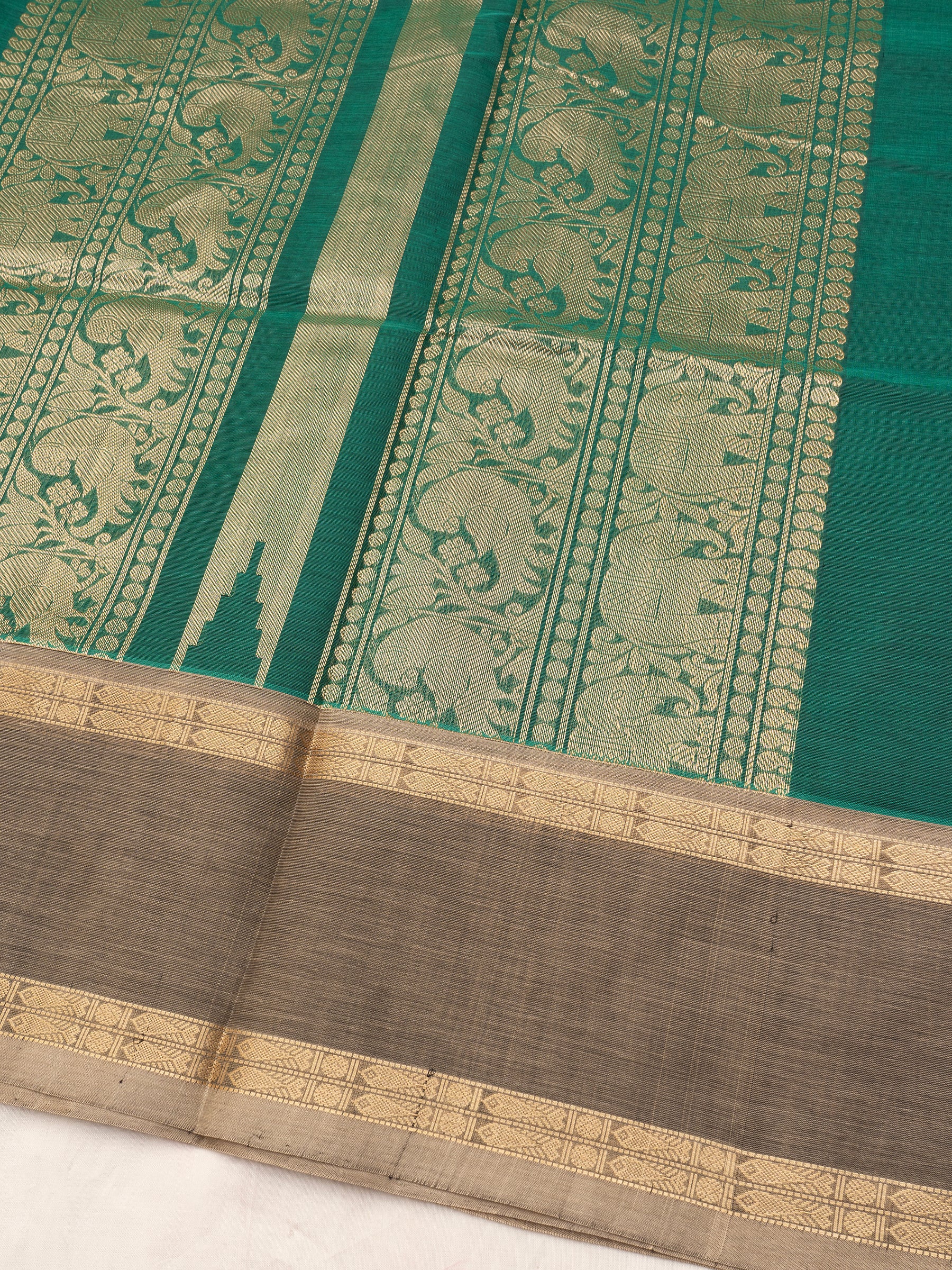 Green yazhi butta /  Silk Cotton CLSA3724