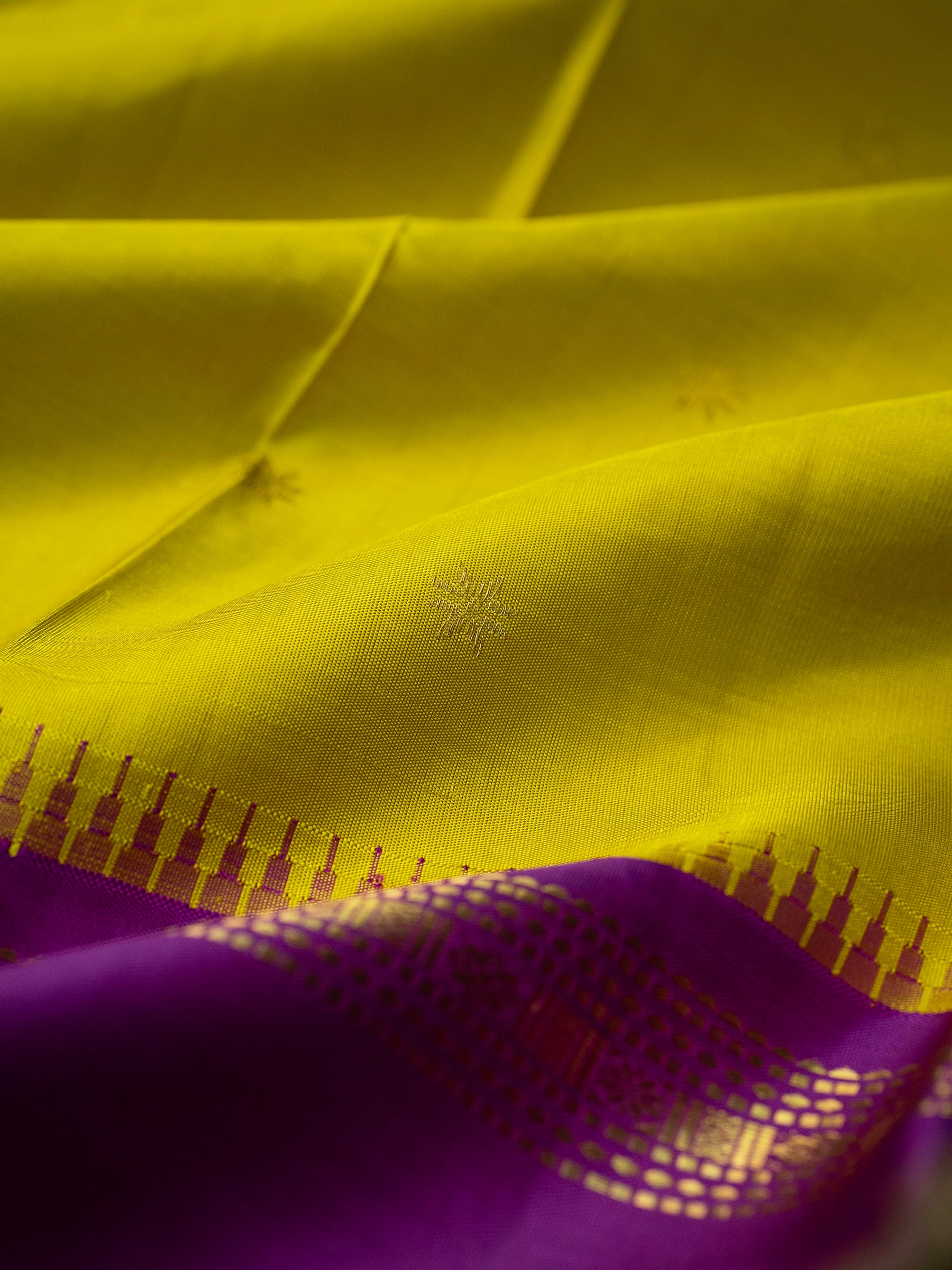 Sampanga with Temple Retta pet border / Kanjipuram Silk Saree CLSA4489