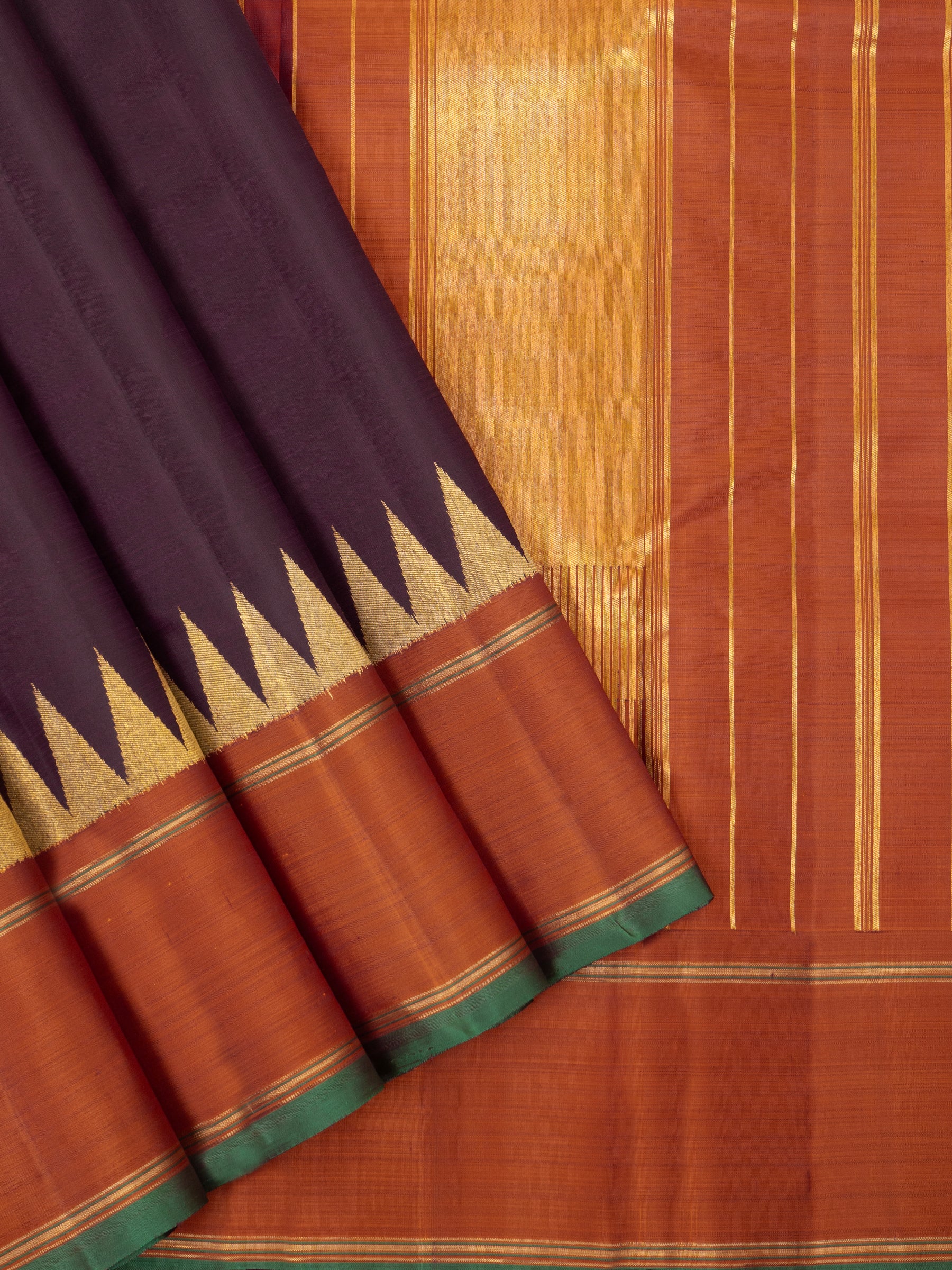 Paaku and Rust 8 kol / Kanjipuram Saree CLSA6333