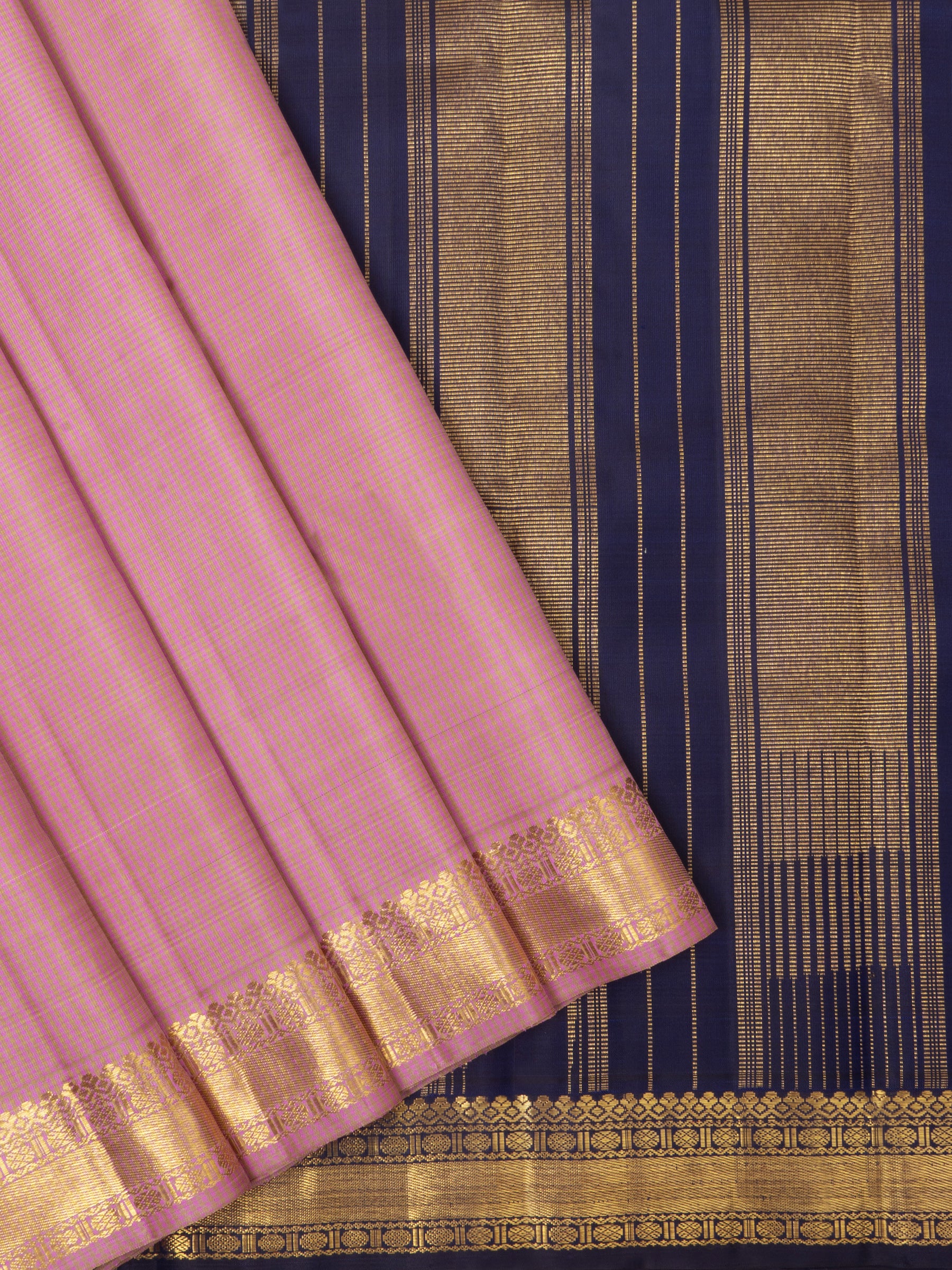 Lotus pink Kattam   /  Kanjipuram Silk Saree CLSA4983