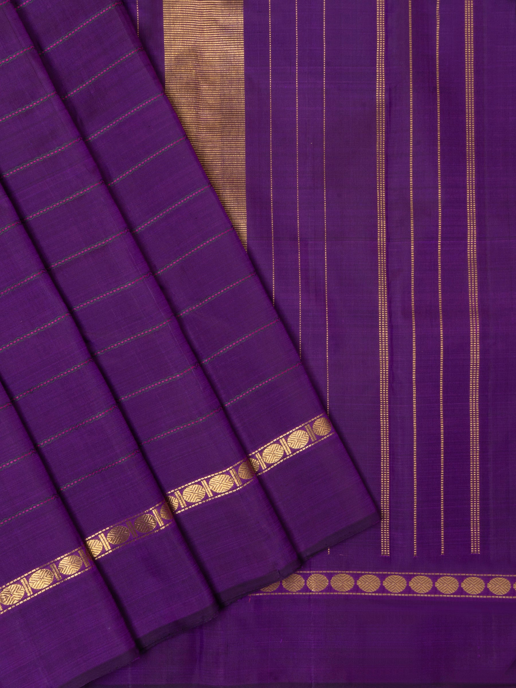 Deep purple veldhari/ Arani Silk Saree CLSA5711