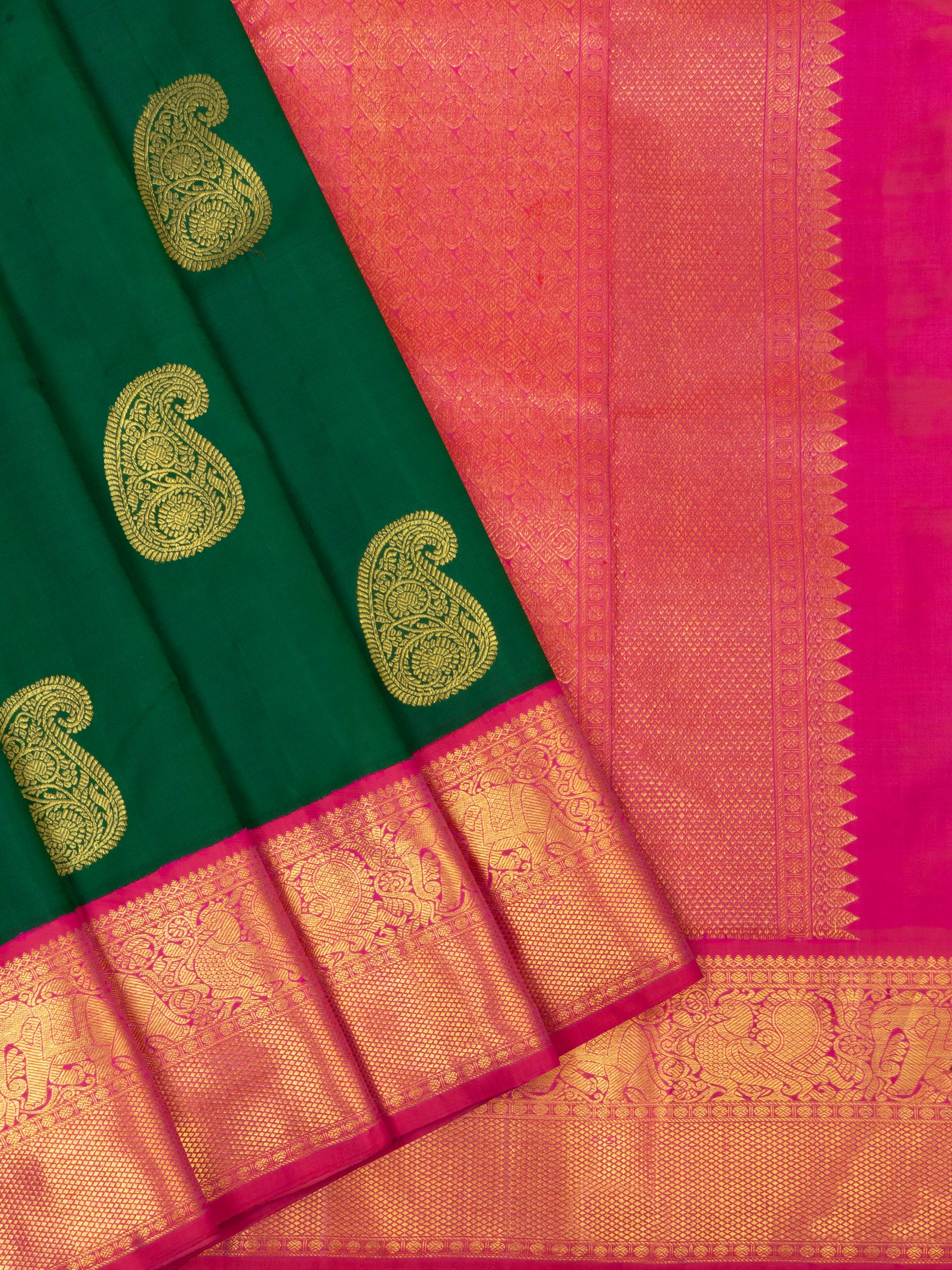 Green Korvai / Arani Silk Saree CLSA6117