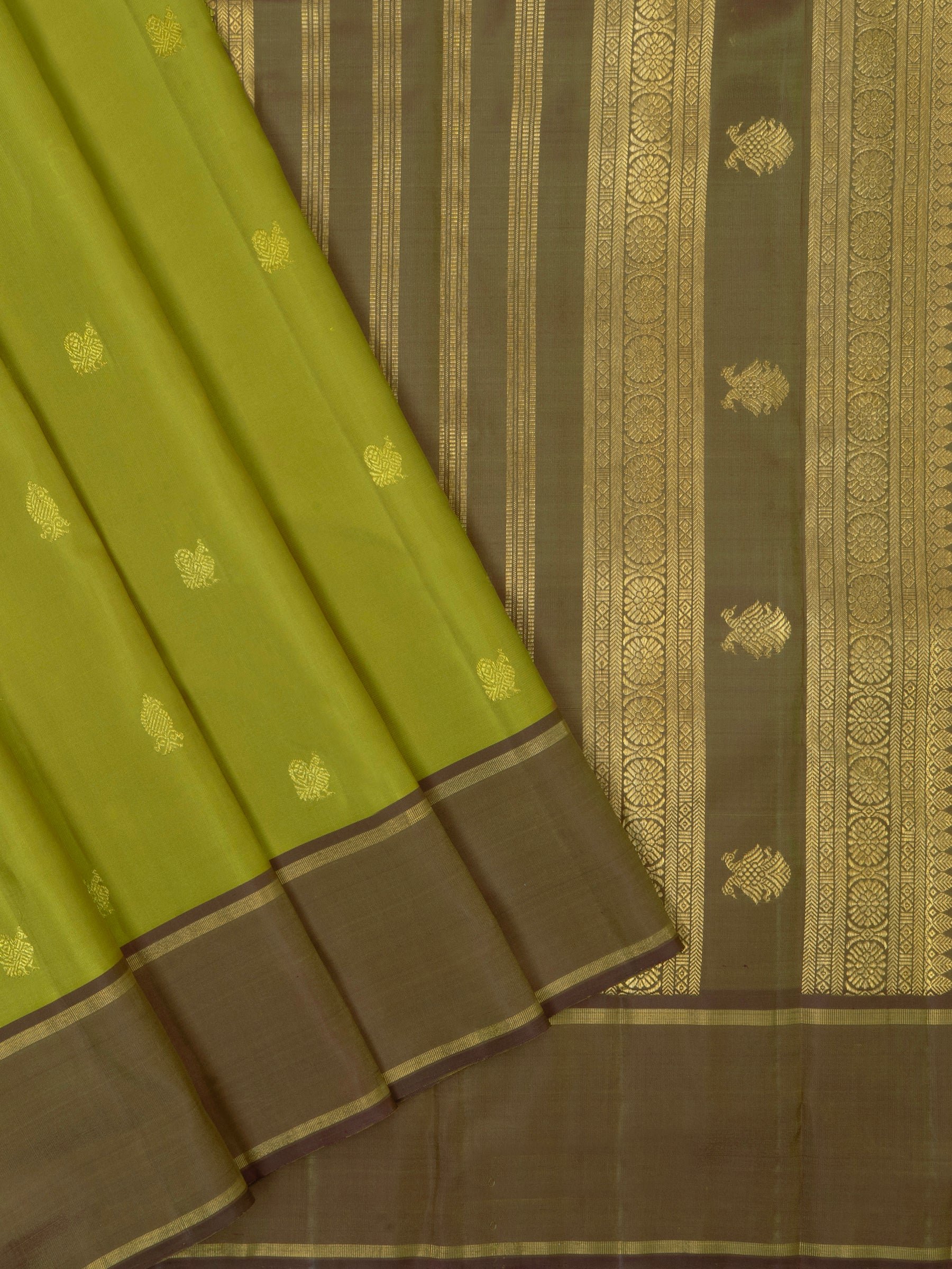 Green rettapet border/Kanjivaram Silk Saree CLSA6362