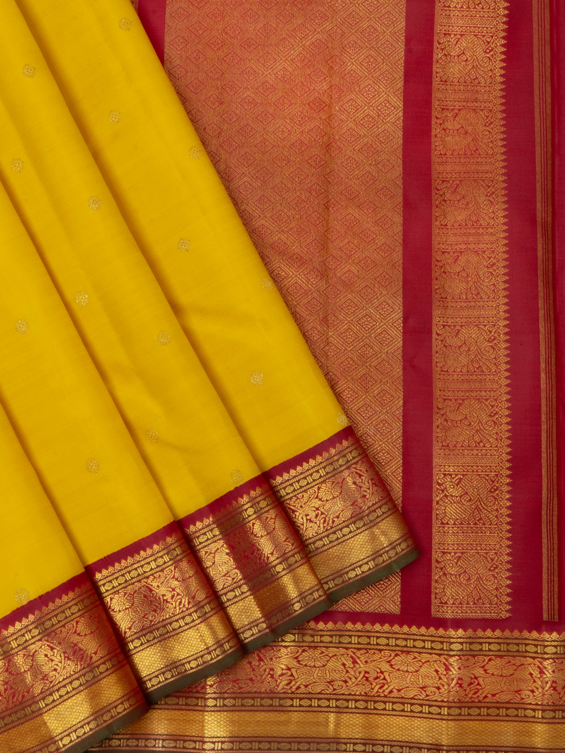 Yellow Korvai / Kanjipuram Saree CLSA6762