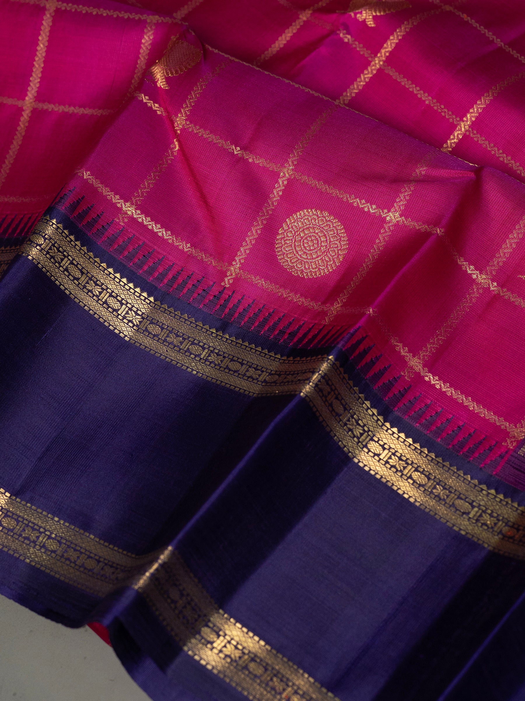Vintage Kattam Butta korvai Kanjipuram Silk Saree CLSA7210