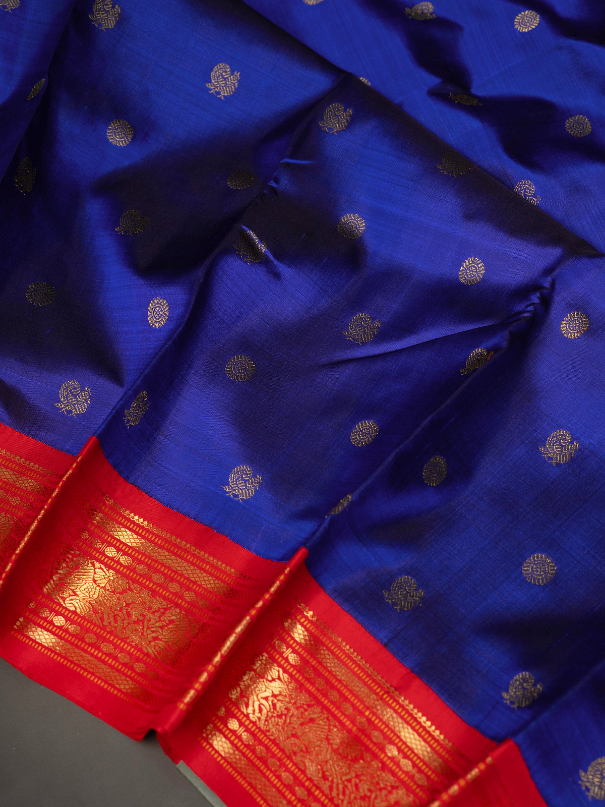 Ms blue Korvai Kanjipuram Silk Saree CLSA7329
