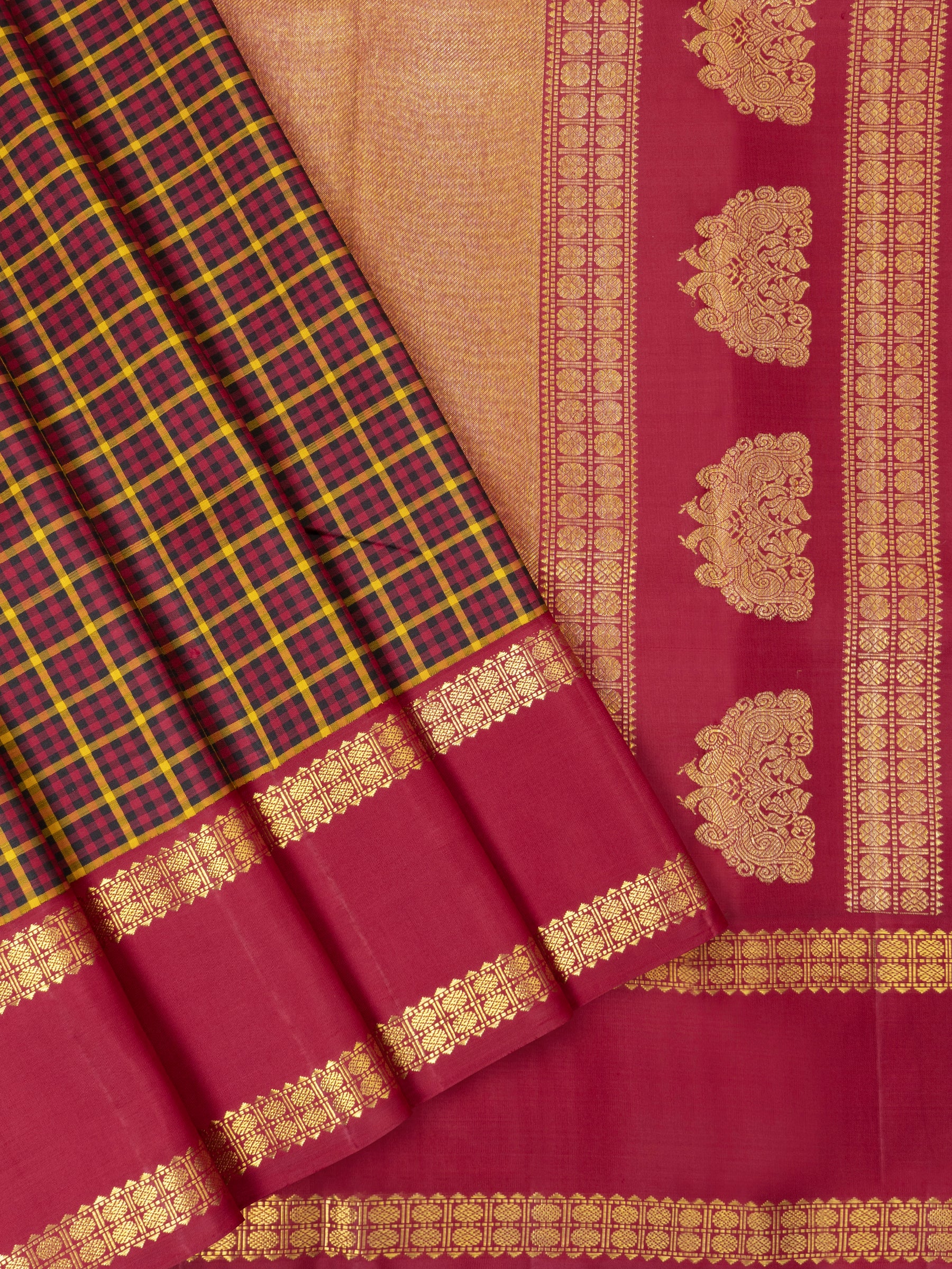 Vaijayanthi mala Kattam Korvai /Arani Silk Saree CLSA8032