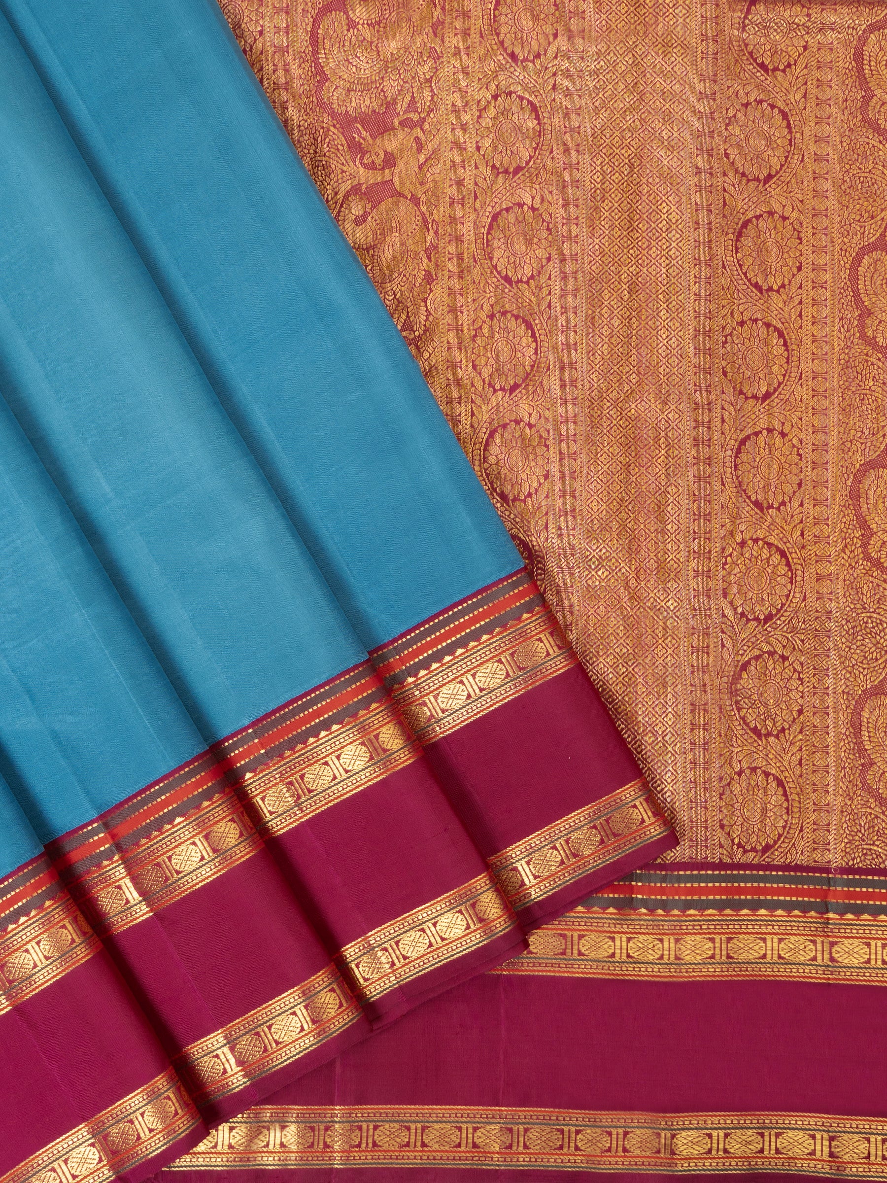 Teal Korvai / Arani Silk Saree CLSA8322