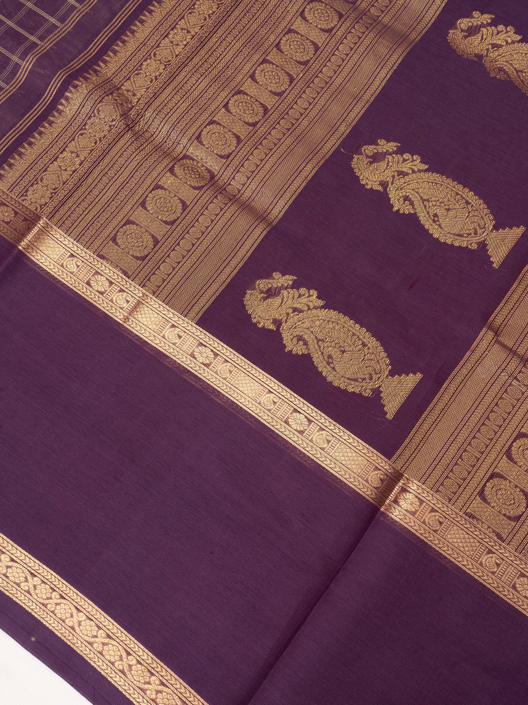 Deep vadamalli kattam / Silk Cotton Saree CLSA9693