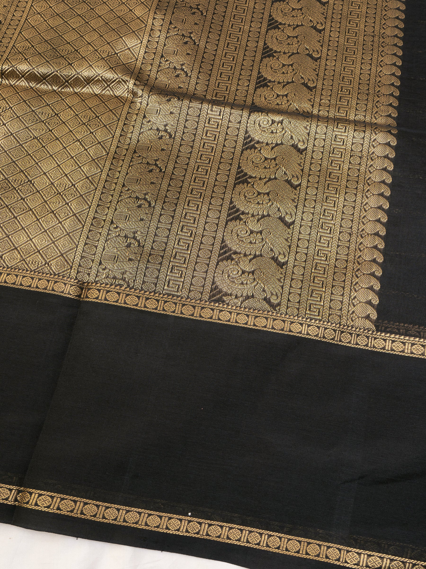 Black veldhari border butta / Silk Cotton Saree CLSA9706
