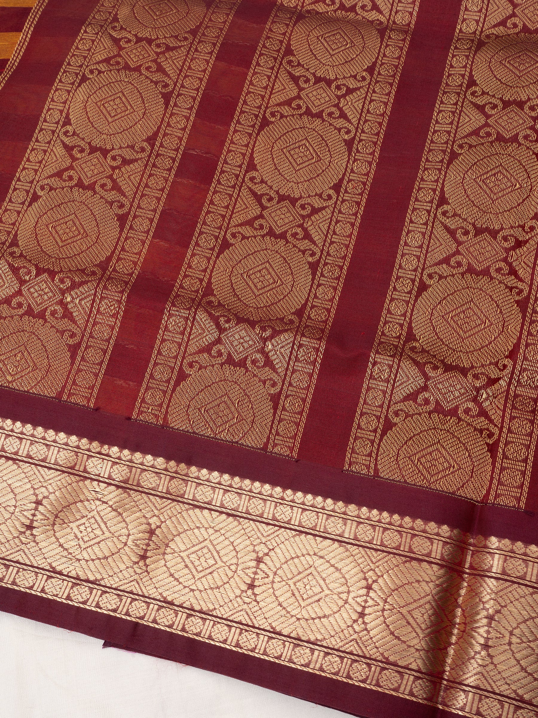 Mustard yellow and araku veldari / Silk Cotton Saree CLSA9744
