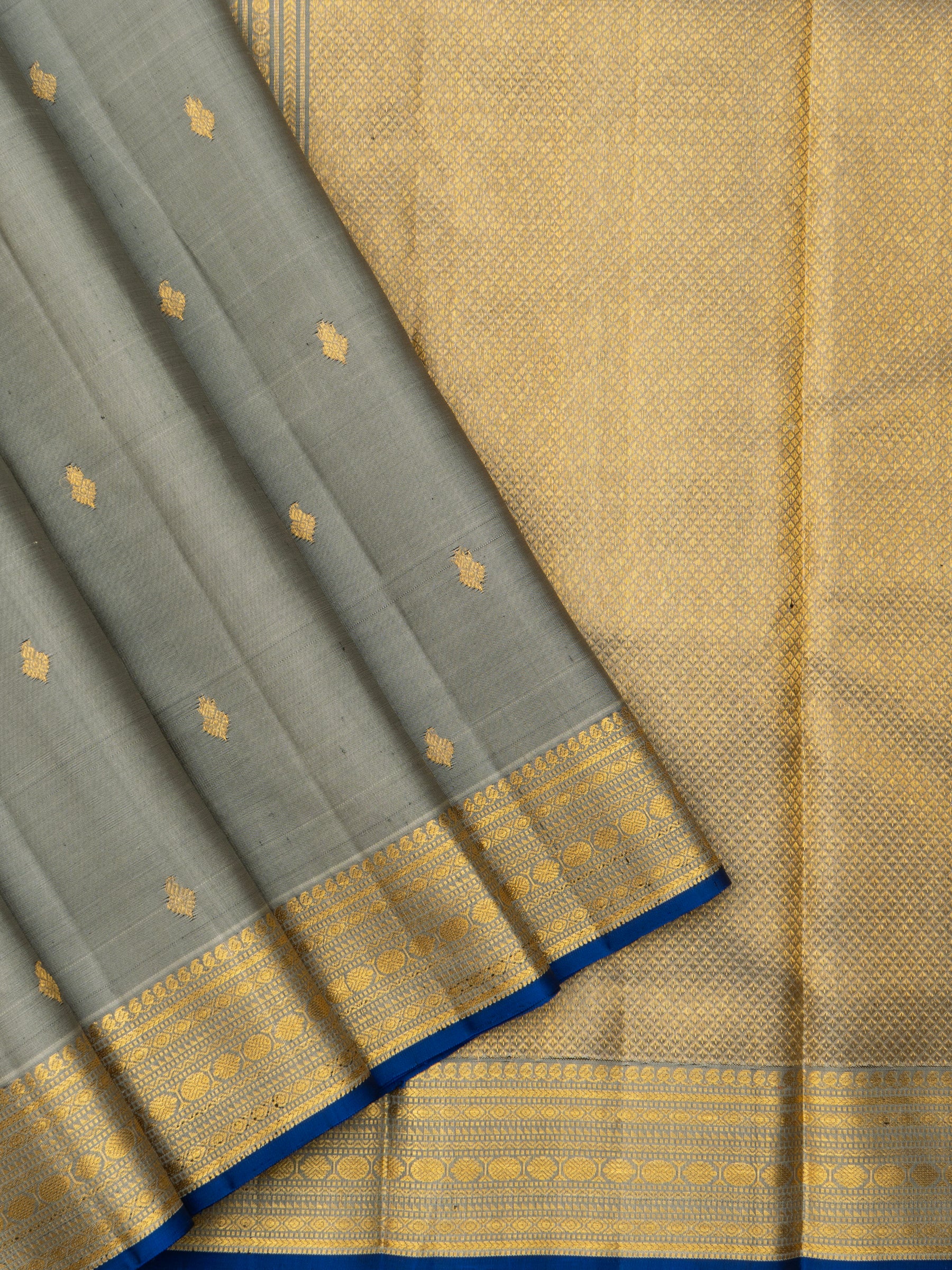 Molten grey varisapet border/ Arani Silk CLSA9942