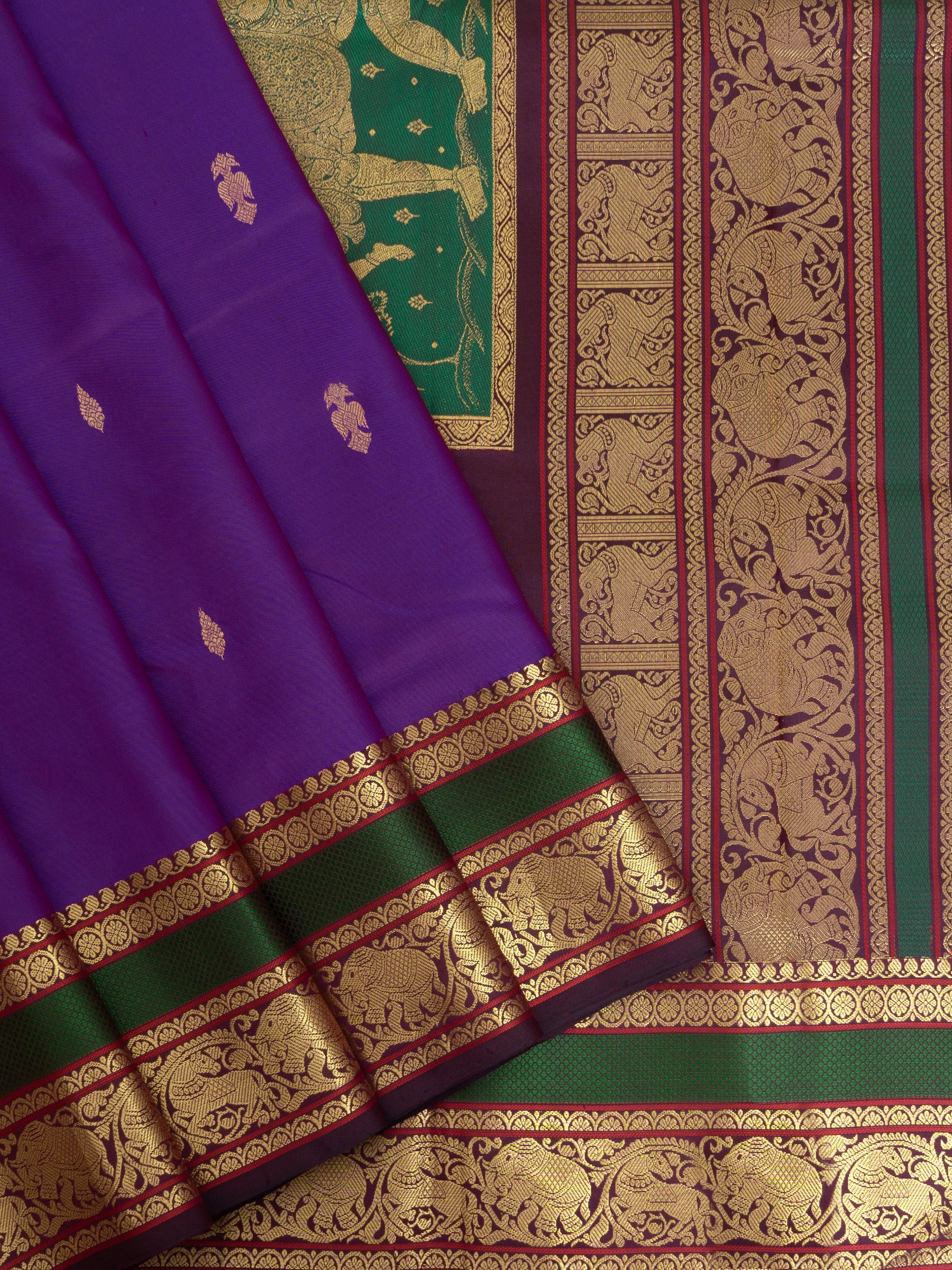 Purple shot brown unique pallu/ Special Edition Silk CLSA9839