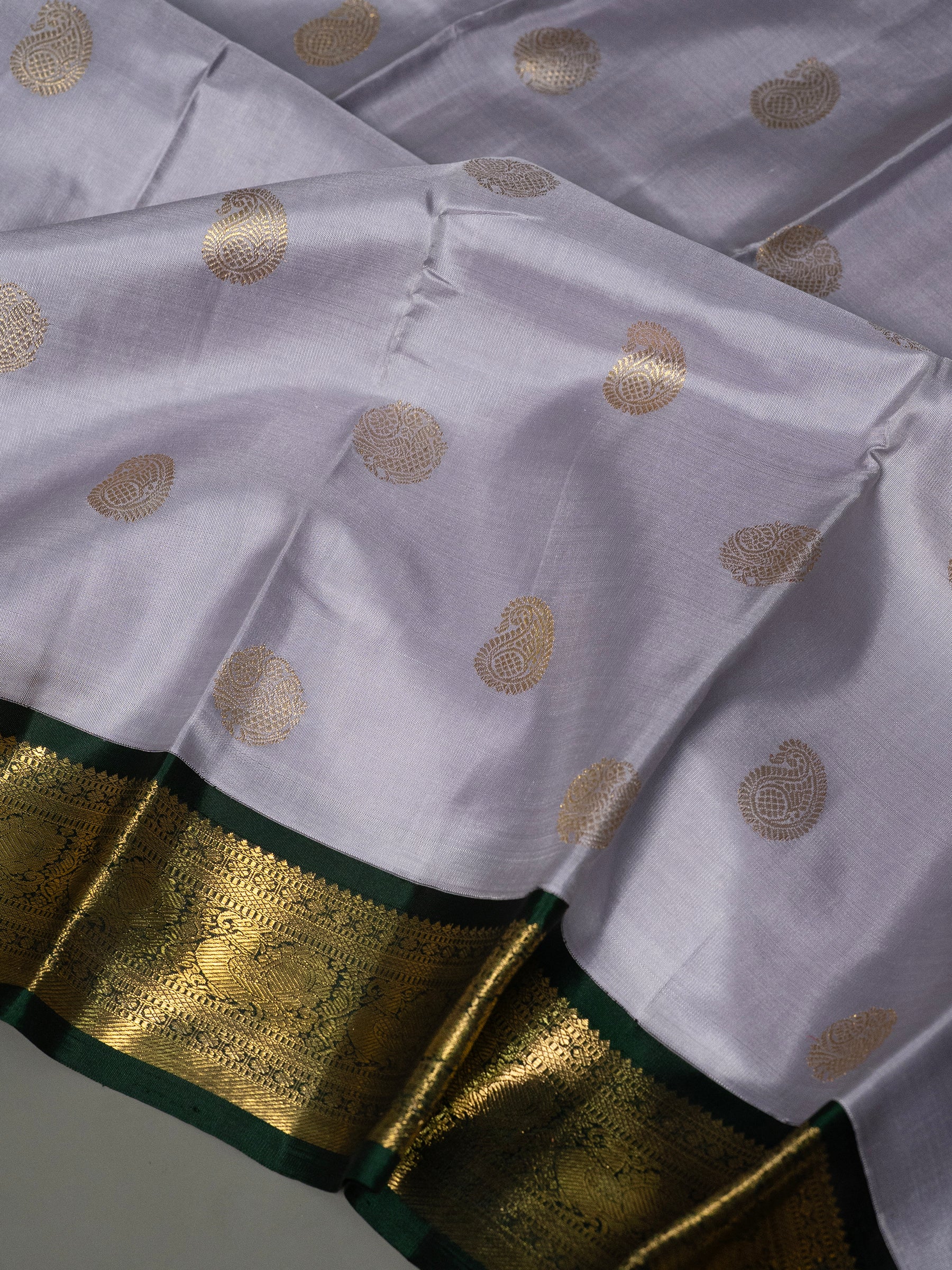 Lavender Kai Korvai Kanjipuram Silk Saree CLSA5906