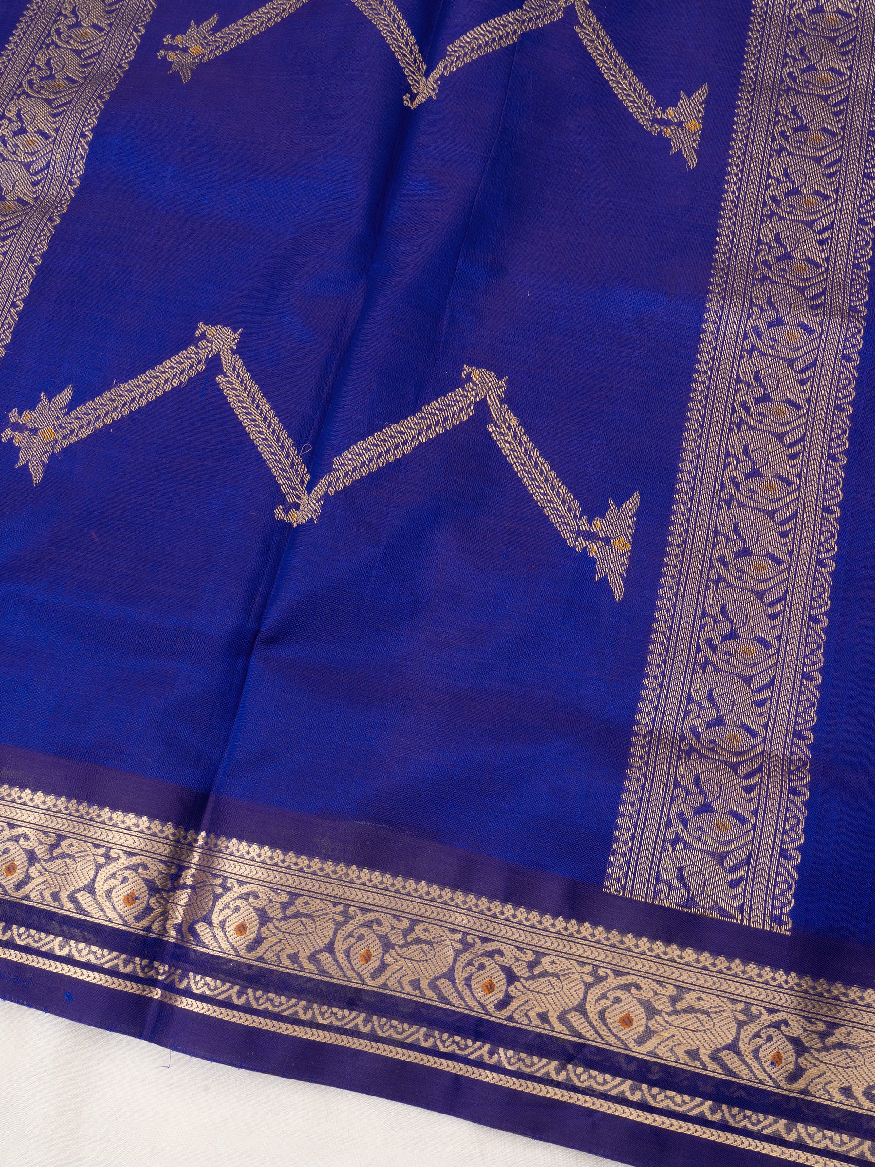 Ms blue vintage kattam / Premium Silk Cotton Saree CLSA9740